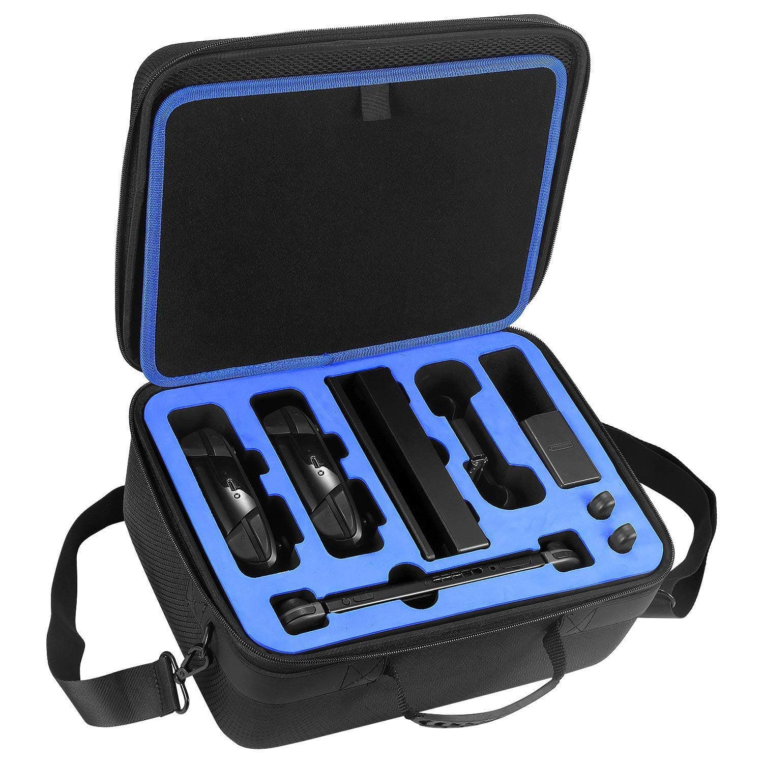D DACCKIT Nintendo Switch Travel Carrying Case - Fit Console, Dock, 2x Pro Controller, Joy-Con Grip, Power Adapter and Accessories