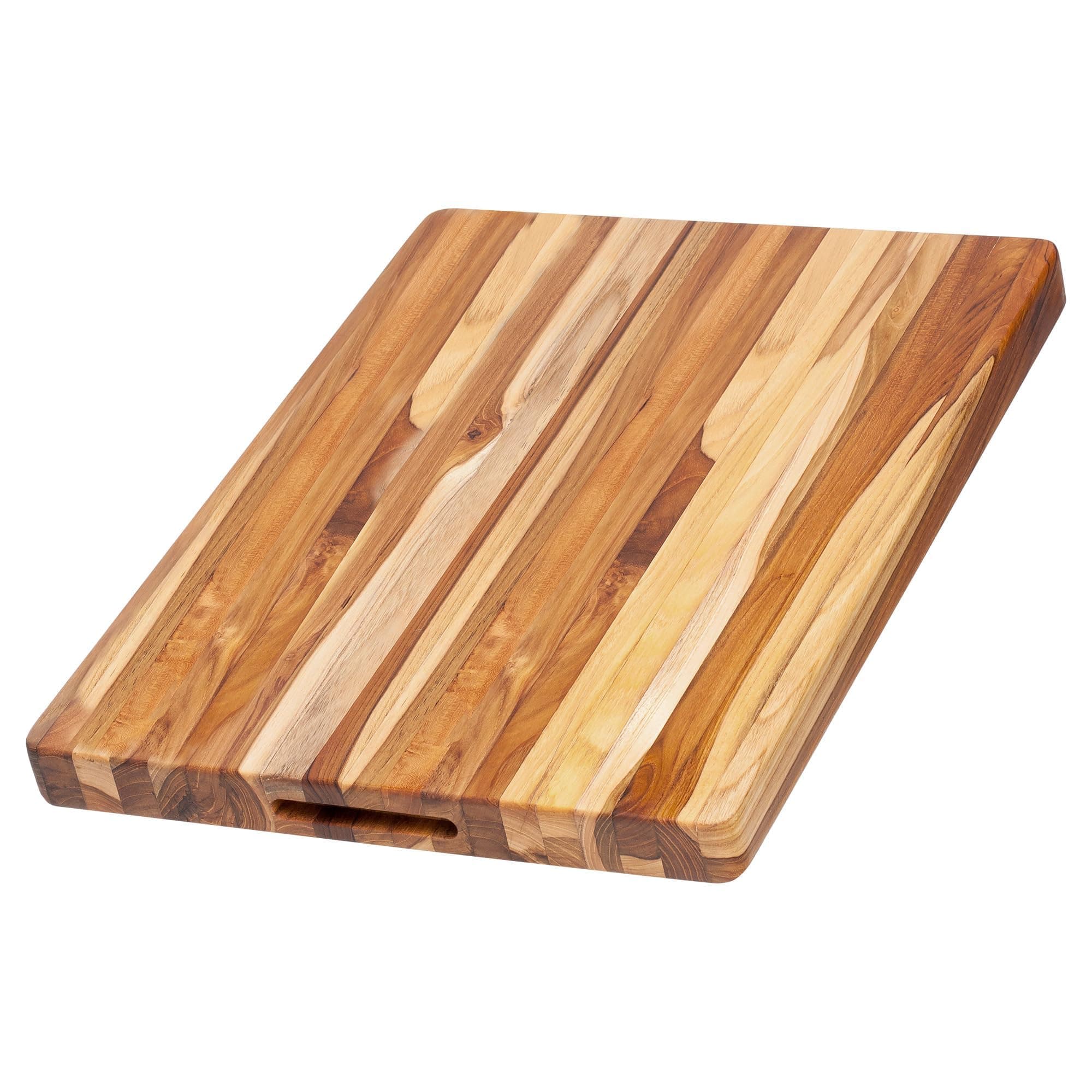 Teak Cutting Board - Rectangle Carving Board With Hand Grip (20 x 15 x 1.5 in.) - By Teakhaus