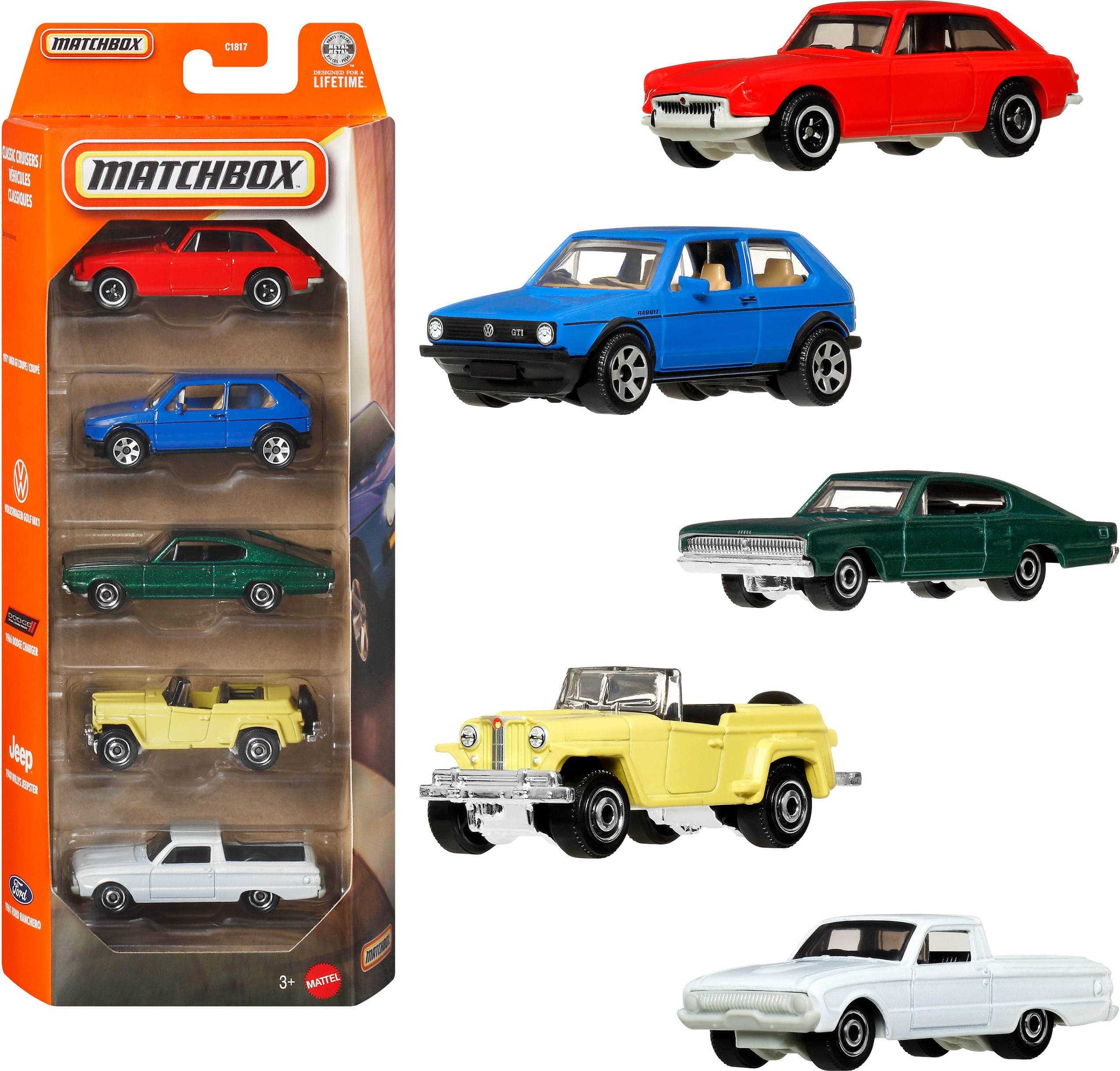 Mattel Matchbox 5-Pack Assortment (styles may vary)
