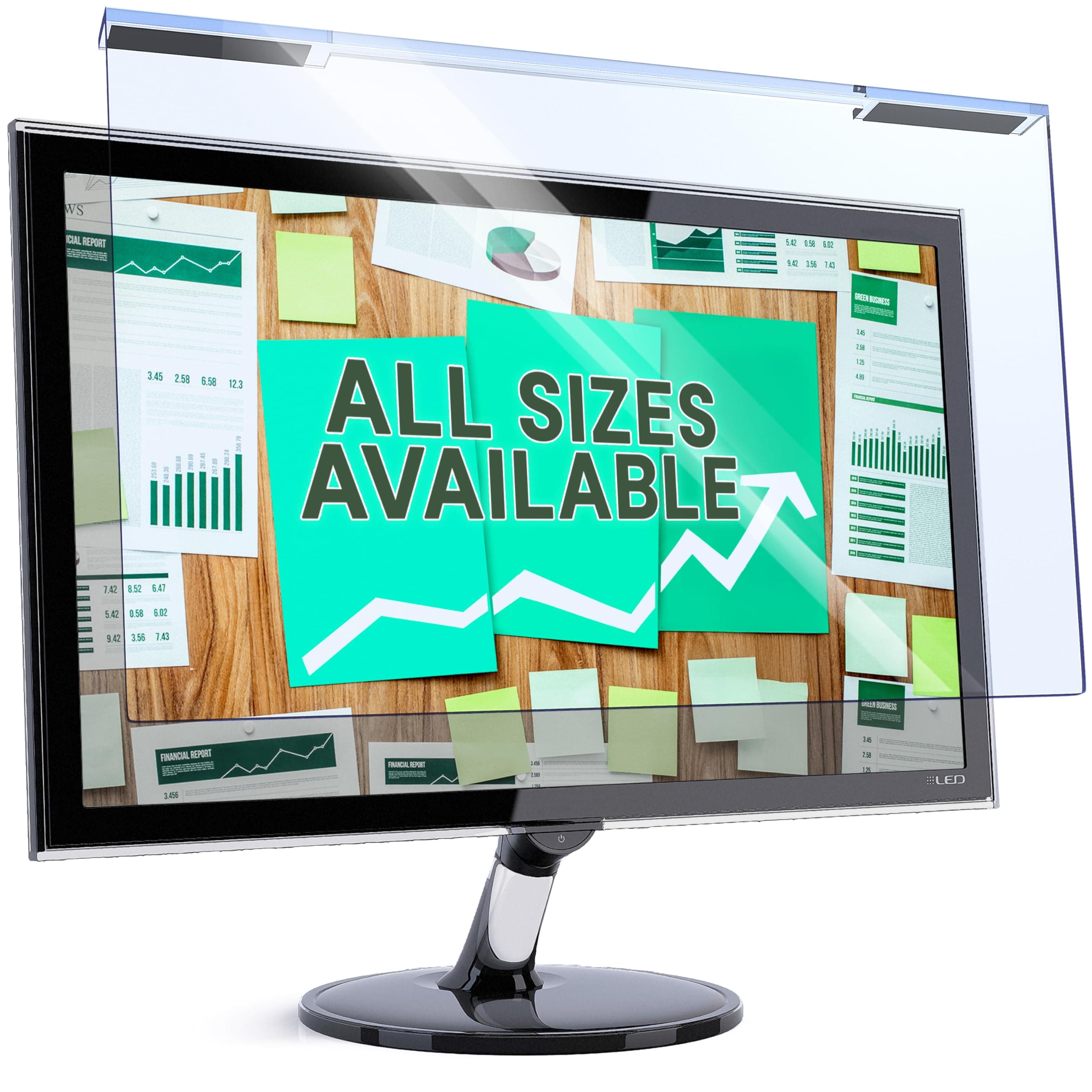 VINTEZ Blue Light Screen Protector for 26, 27 Inch Computer Monitor and Laptop – Anti-UV Blue Light Blocking Film for Desktop PC, Eye Protection Filter, 24.1" x 15.1", 1 Pack