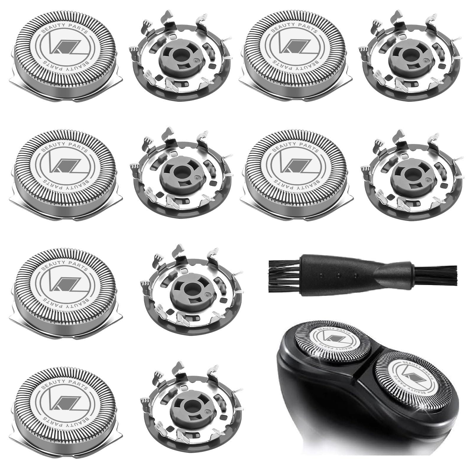 6 Pack Replacement Shaver Heads for Philips, Compatible with Series 1000, 2000, 3000, 5000, Replacement Blades for Philips with Cleaning Brush, Compatible with Phillips Series AT8xx, AT7xx, PT7xx