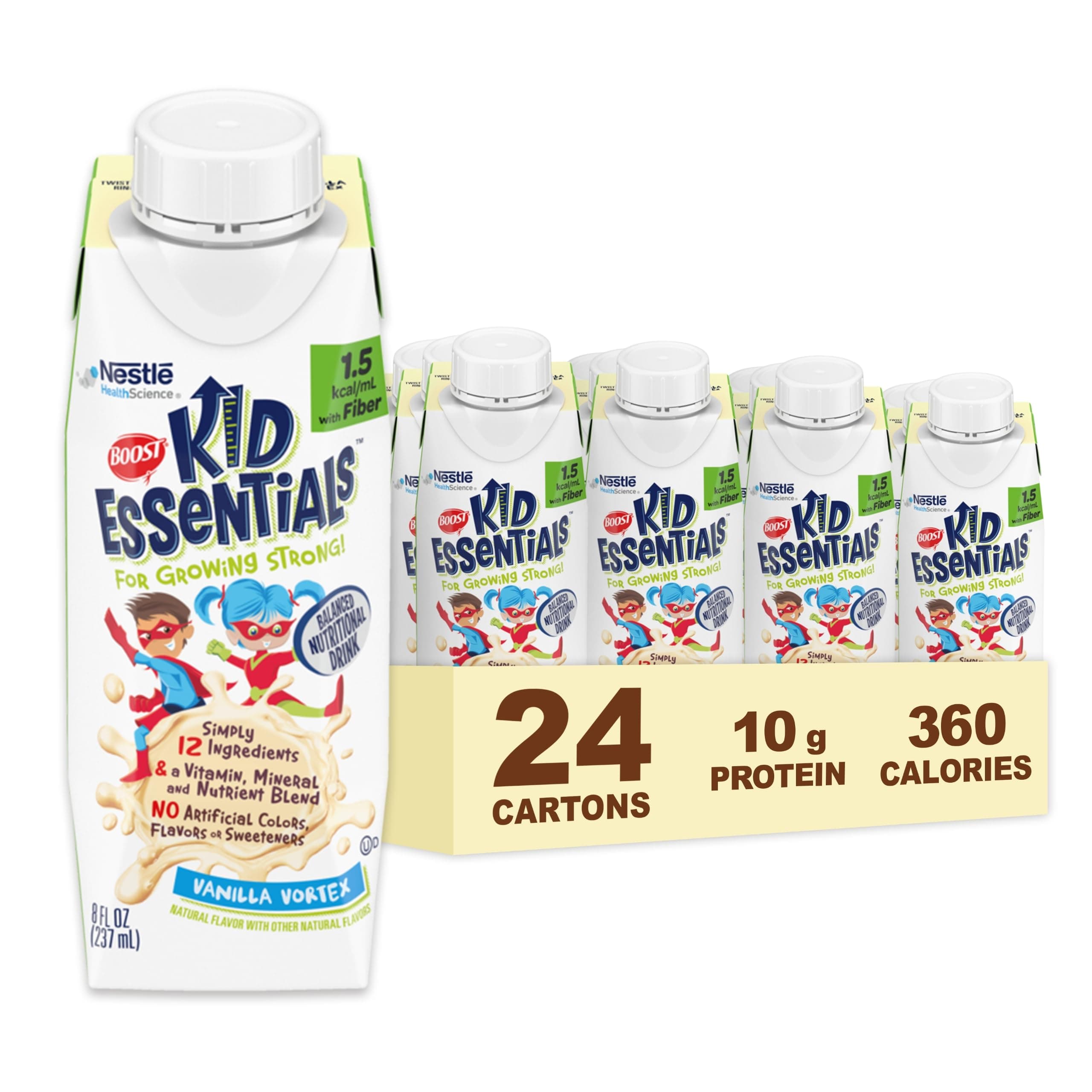 - KID ESSENTIALS 1.5 with Fiber, Vanilla Vortex