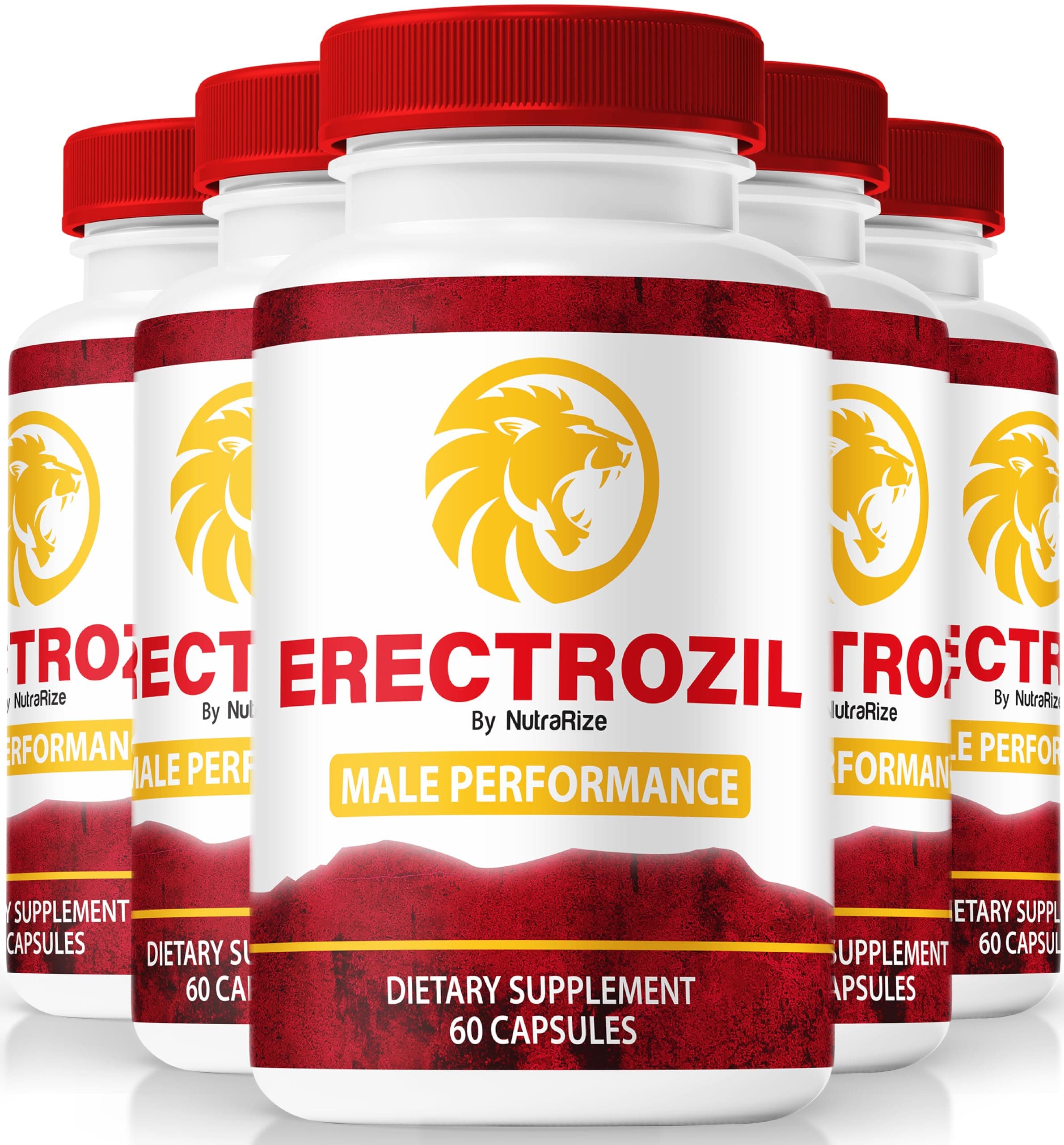 (5 Pack) Erectrozil Pills for Men, Official Performance Formula, All-Natural Capsules to Support Stamina and Overall Health, Premium Erectrozile Pastillas Review (300 Capsules)