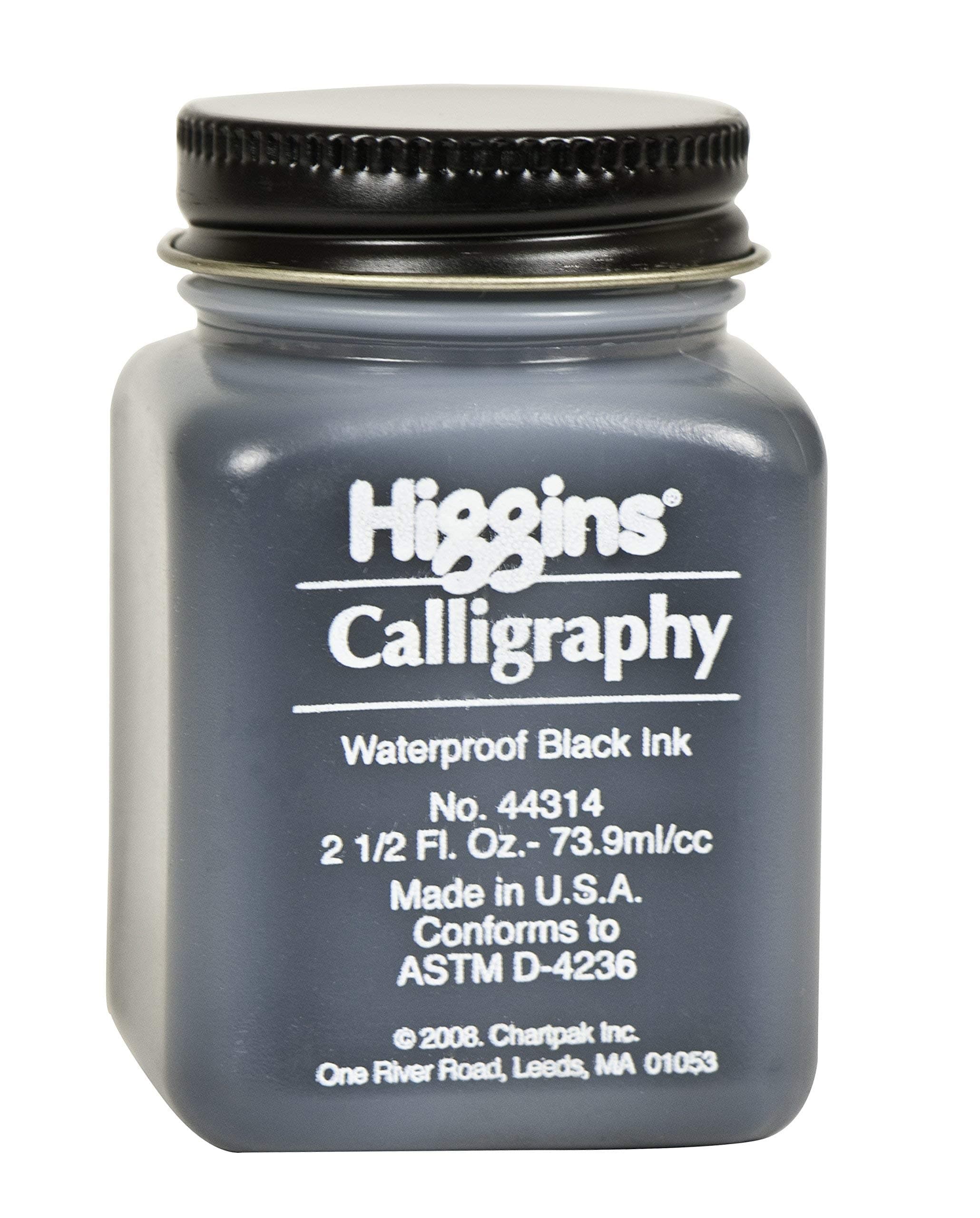 Higgins 44314 2 oz Calligraphy Waterproof Ink, Black