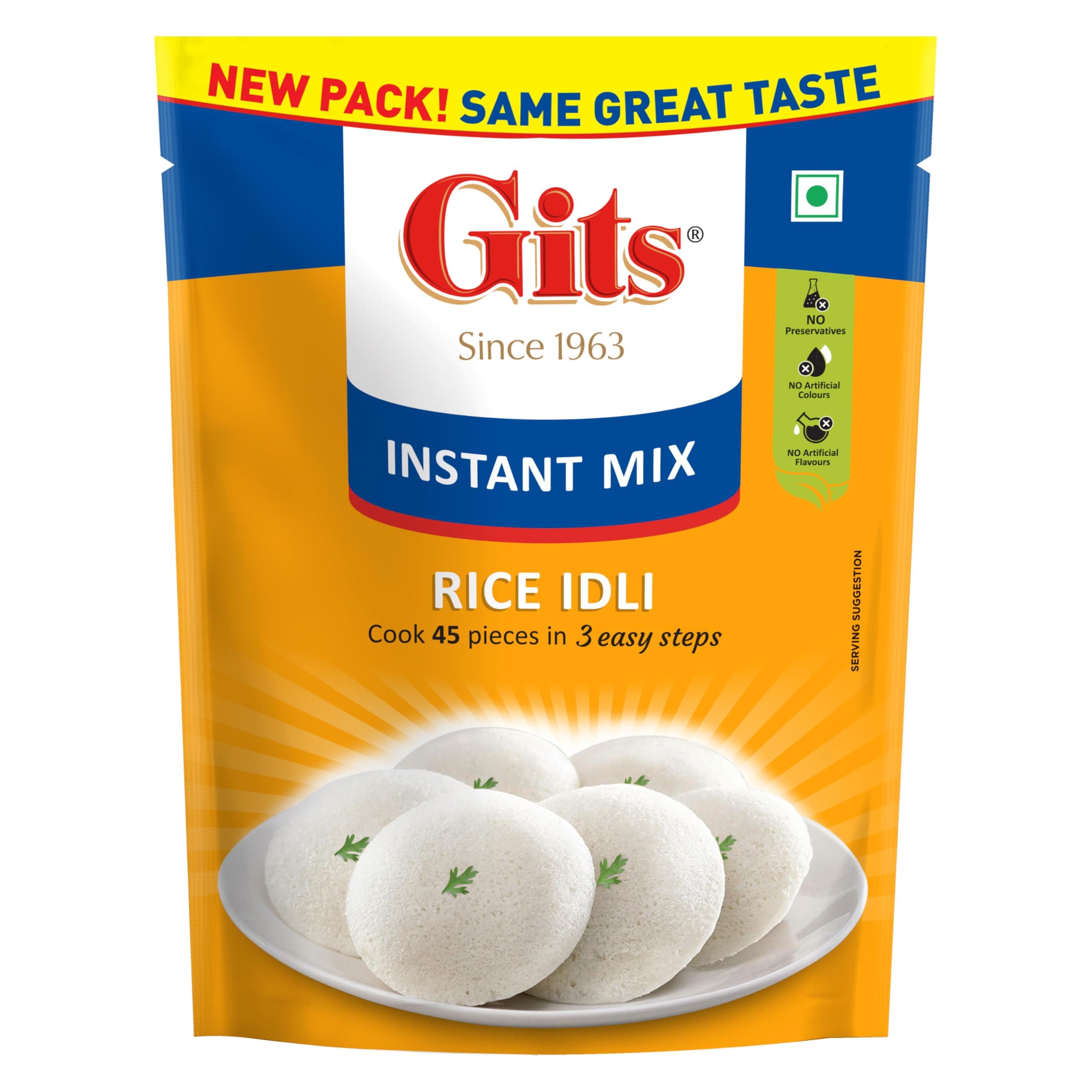 Instant Rice Idli Breakfast Mix, Makes 45 Per Pack, Pure Veg, Authentic South Indian Breakfast Recipe, 500g