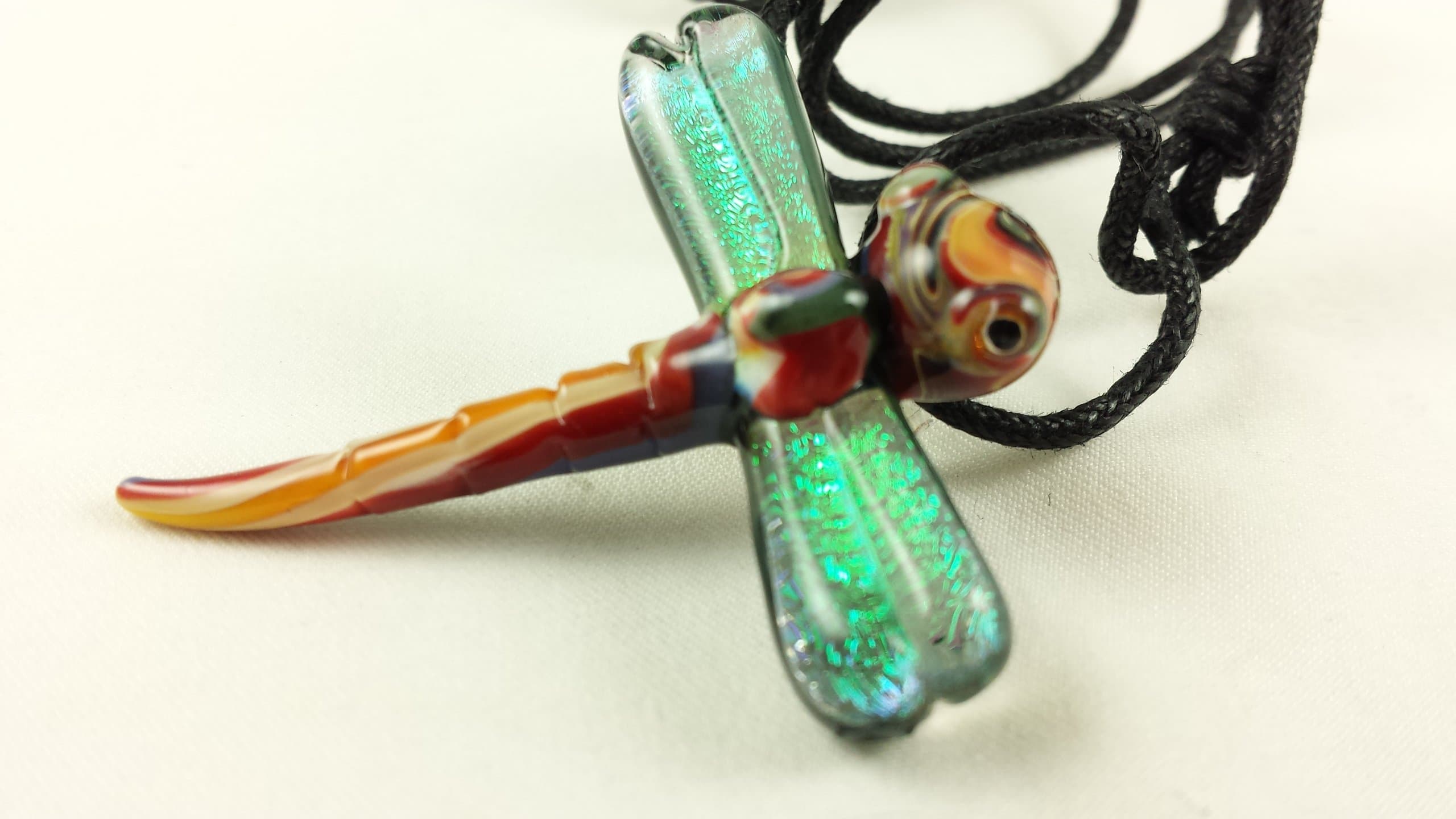 Dragonfly - Glass Pendant Necklace