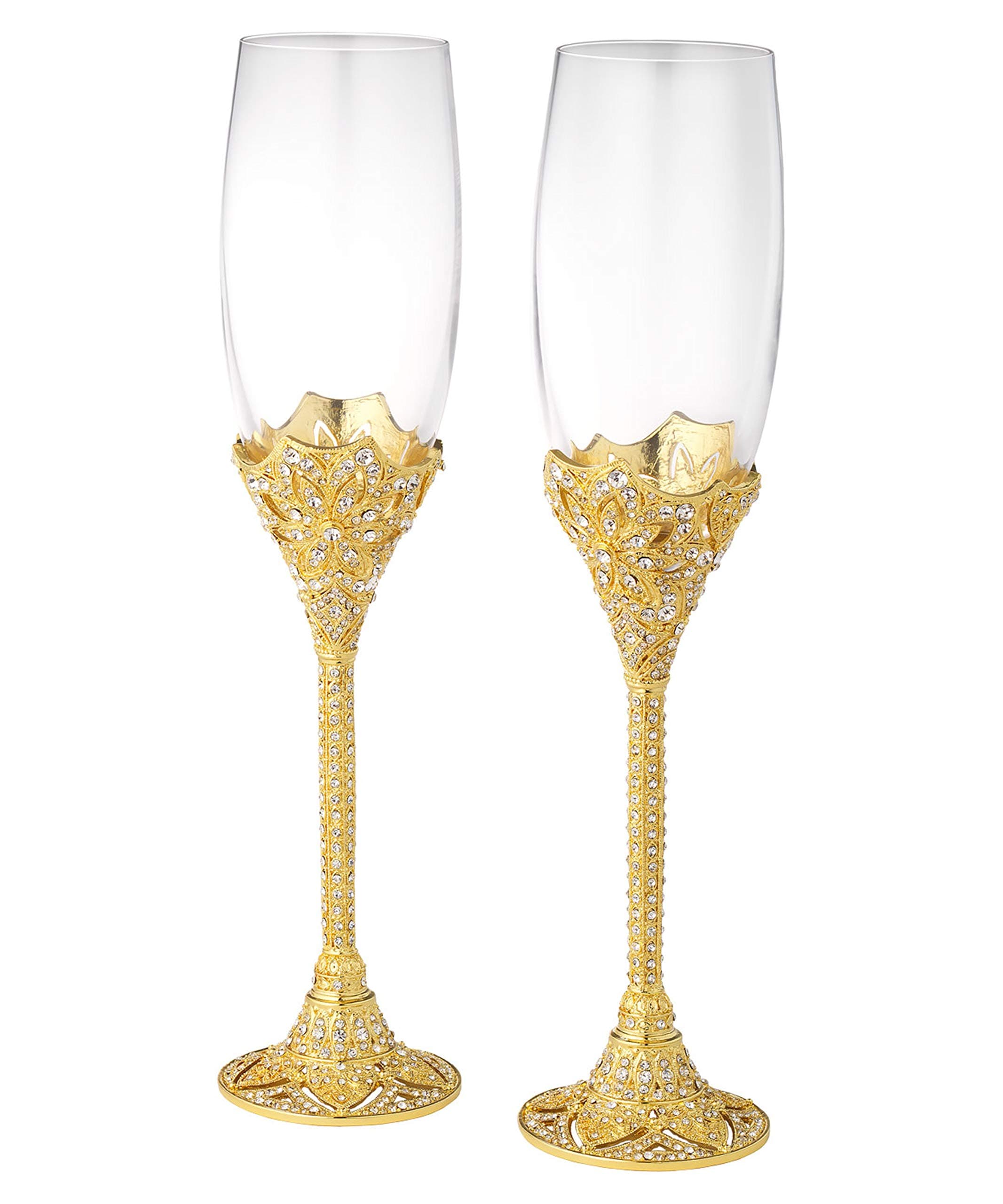 Olivia RiegelGold Windsor Champagne Flute Pair