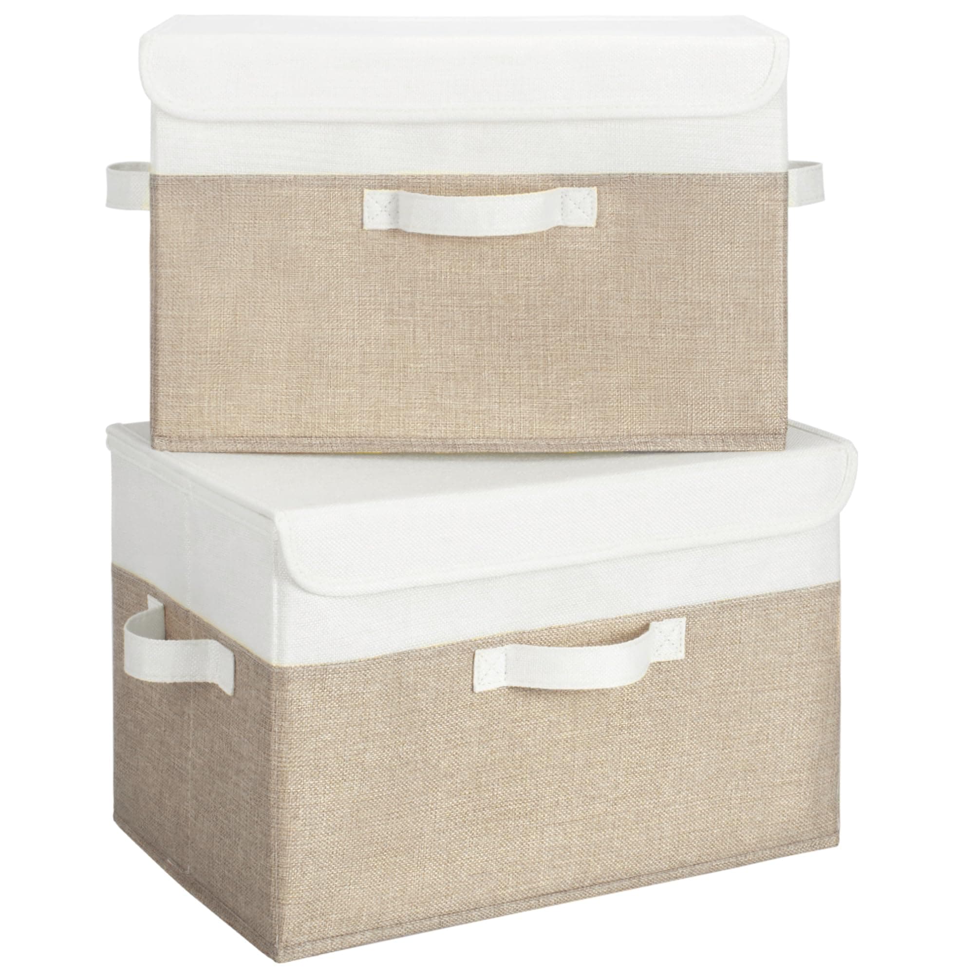 GRANNY SAYS Storage Bins with Lids, Decorative Storage Boxes, Clothes Stoarge Bins, Shelf Baskets, Closet Storage Bins for Clothing, Collapsible Storage and Organization, 2-Pack