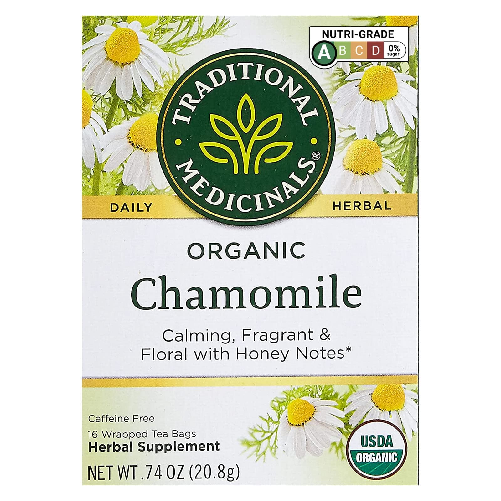 Traditional Medicinal Chamomile, 16 Teabags