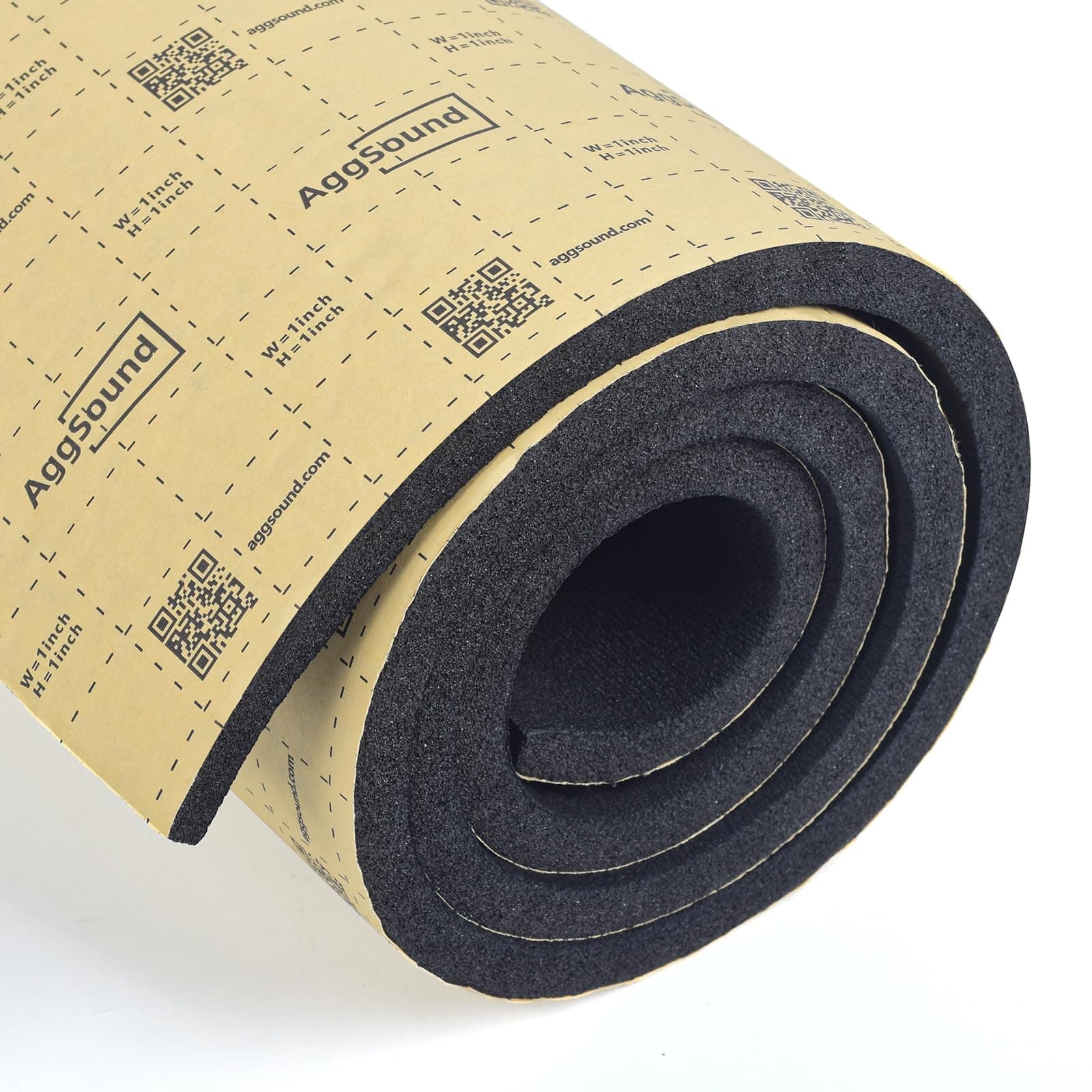 1/2inch Thickened Sound Deadener for Multiple Use,High Density Foam with Adhesive,for Car, Boat, RV Shield Insulation Dampening Mat,107sqft