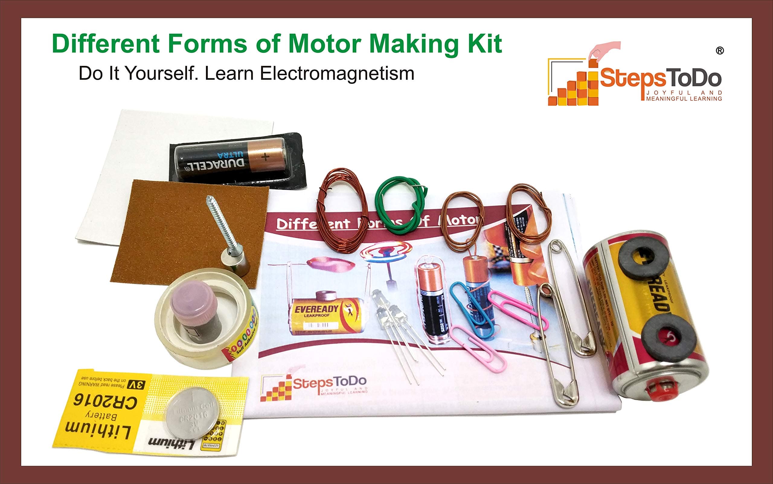 ( A155 ) Different Forms of Motor Making Kit. Do It Yourself. Learn Electromagnetism