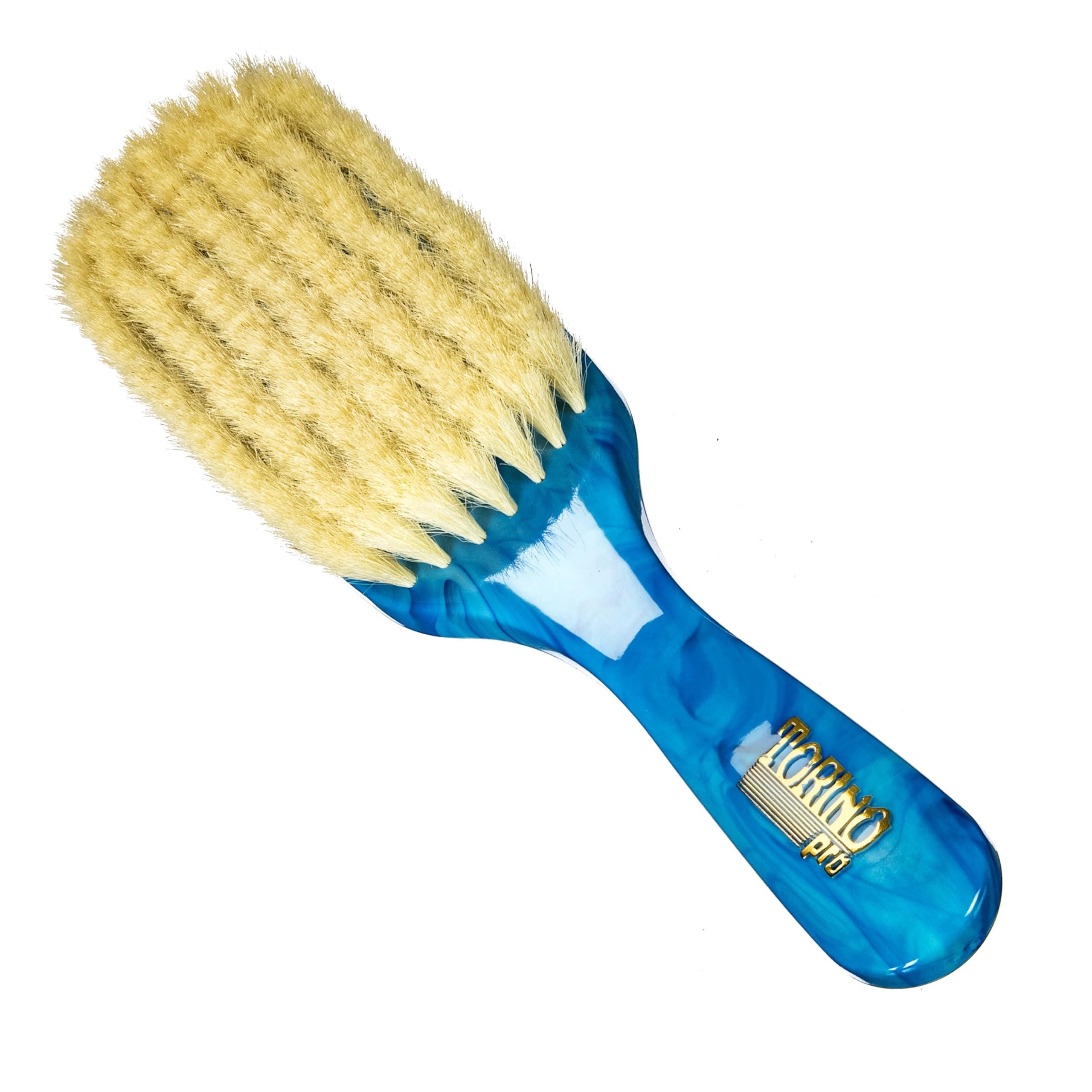 Torino Pro Wave Brush #256-7 Row Extra Soft Goat bristles Shower brush -100% Pure Goat Bristles - Great for laying down your 360 Waves