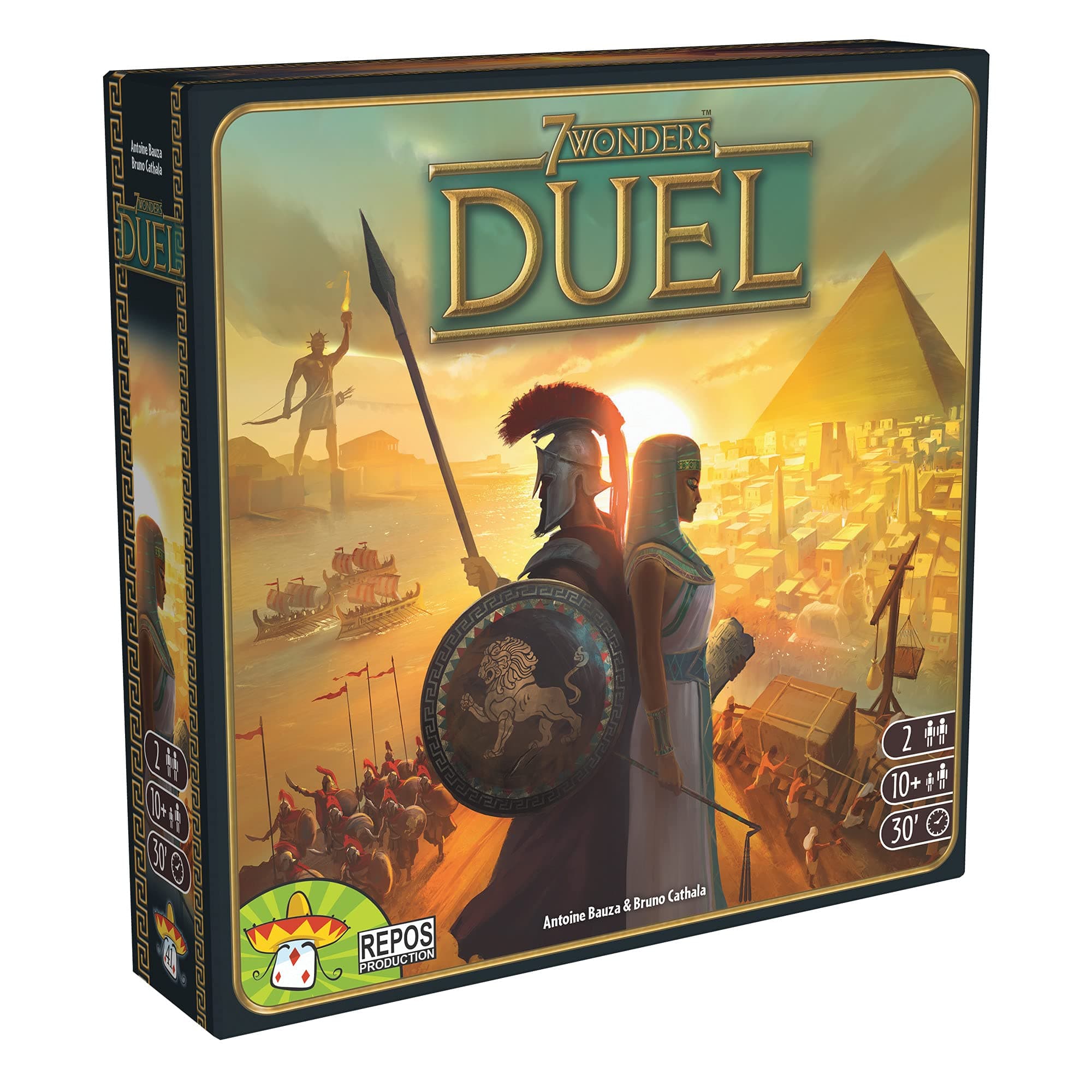 Asmodee 7 Wonders Duel Board Game BASE GAME - Intense Two-Player Battles in the Ancient World, Strategy Game for Kids and Adults, Ages 10+, 2 Players, 30 Minute Playtime