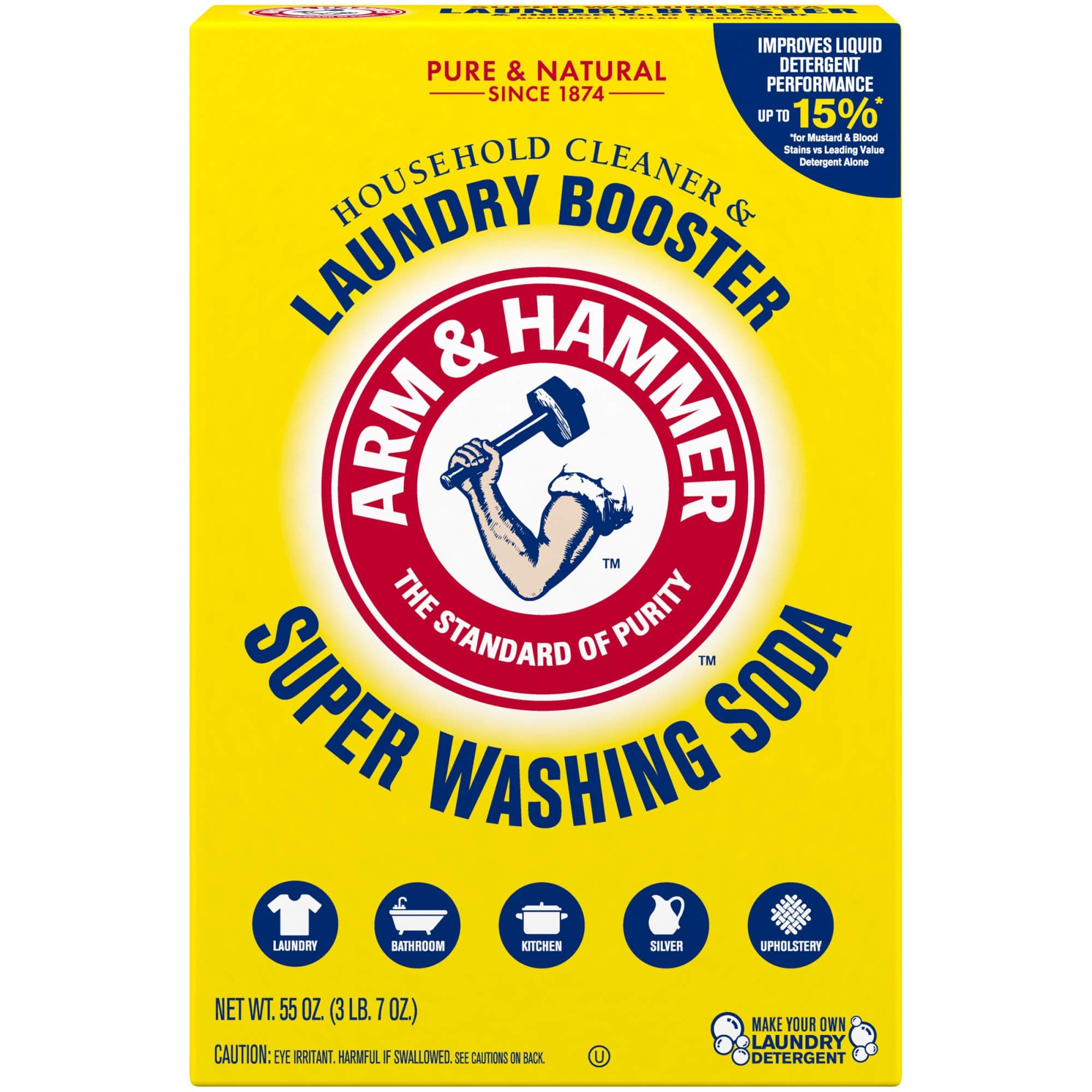 Detergent Booster, Yellow, 55 Oz, 3020