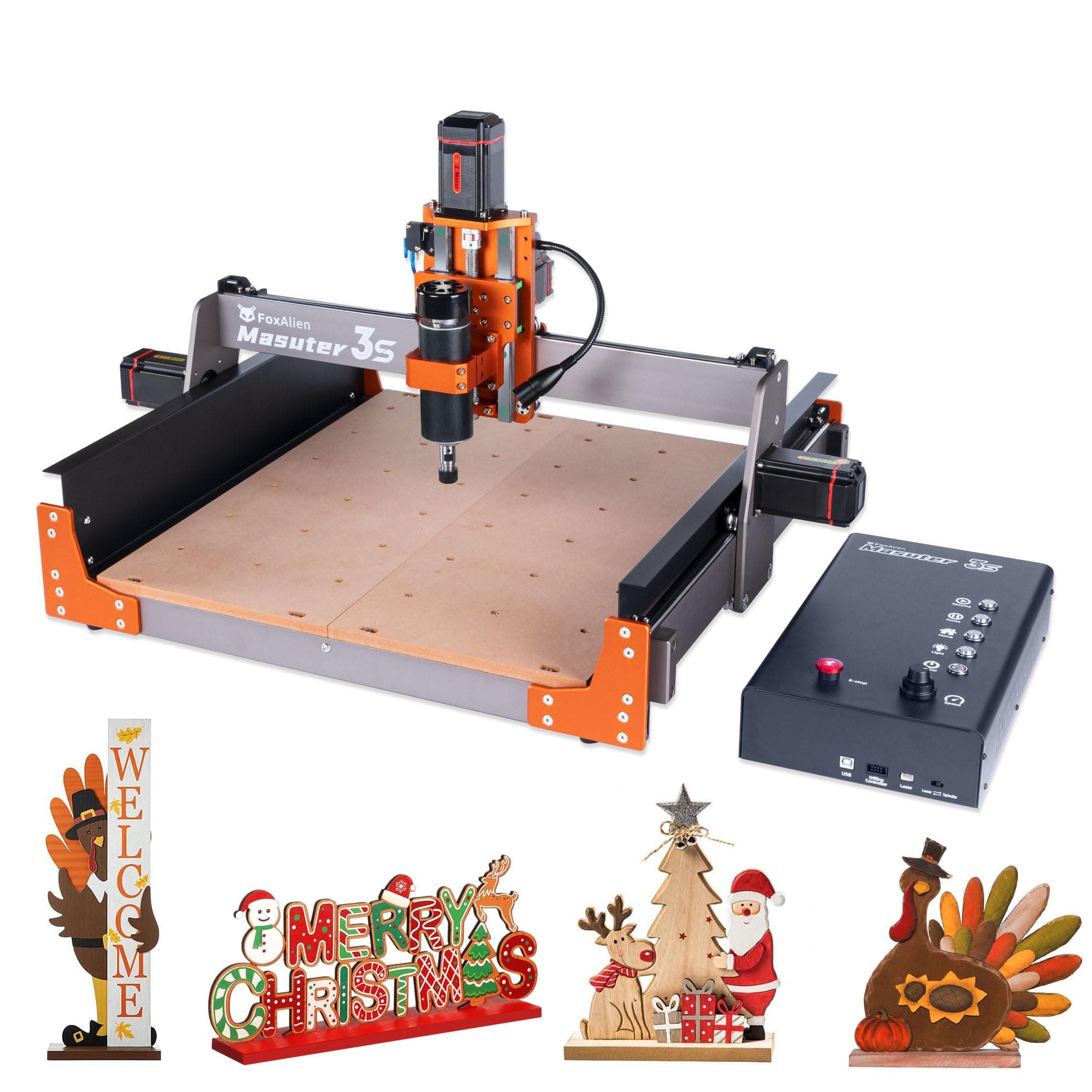 Masuter 3S CNC Router Machine with NEMA 23 Closed-Loop Stepper Motor, 400W Spindle 3 Axis Engraving Milling Machine for Wood Acrylic Aluminum Carving Cutting