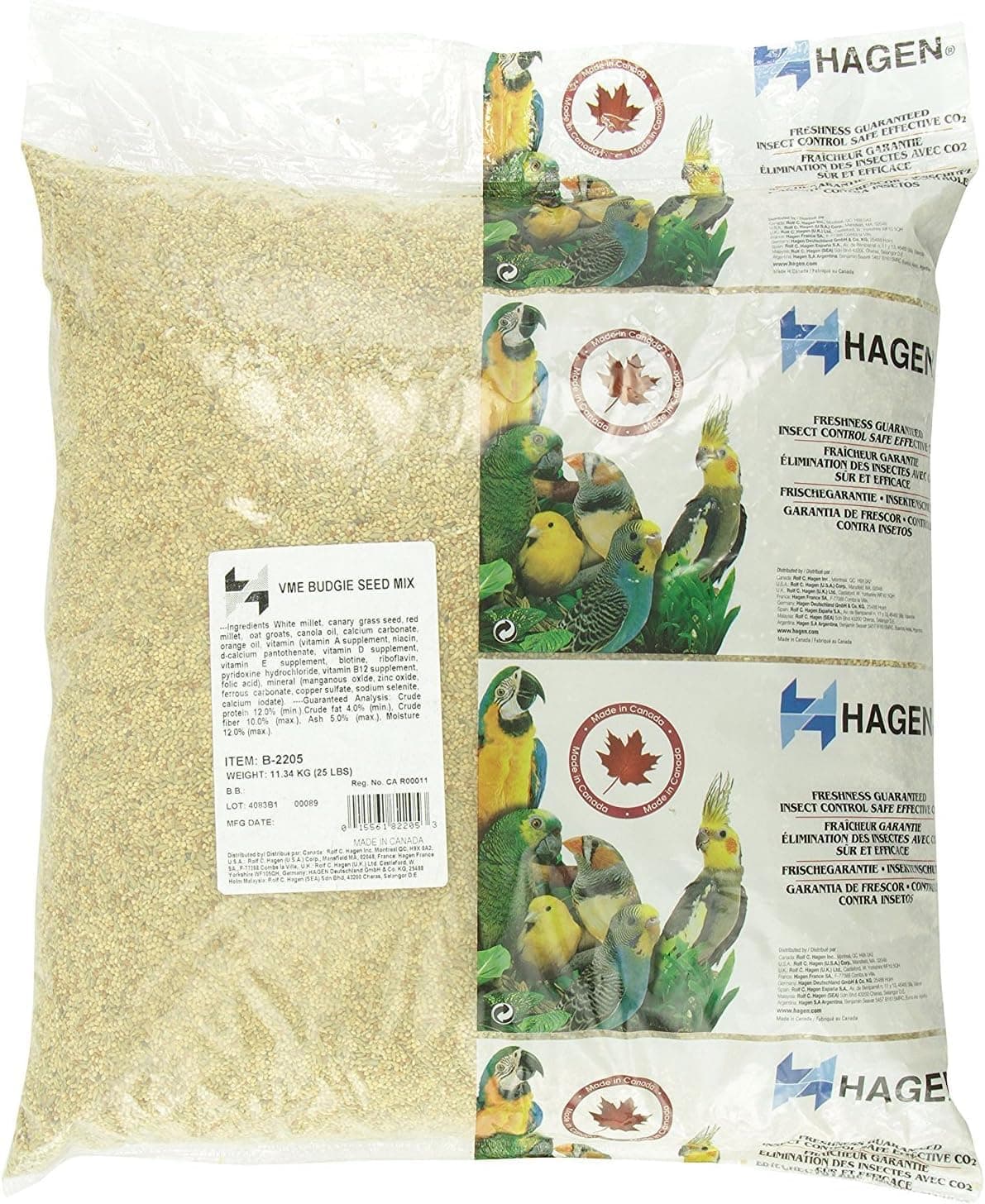 Parakeet/Budgie Staple VME Seed, 25-Pound