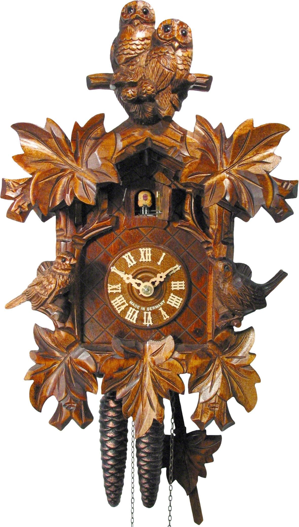 August Schwer Cuckoo Clock 2 Owls 1.8511.01.P