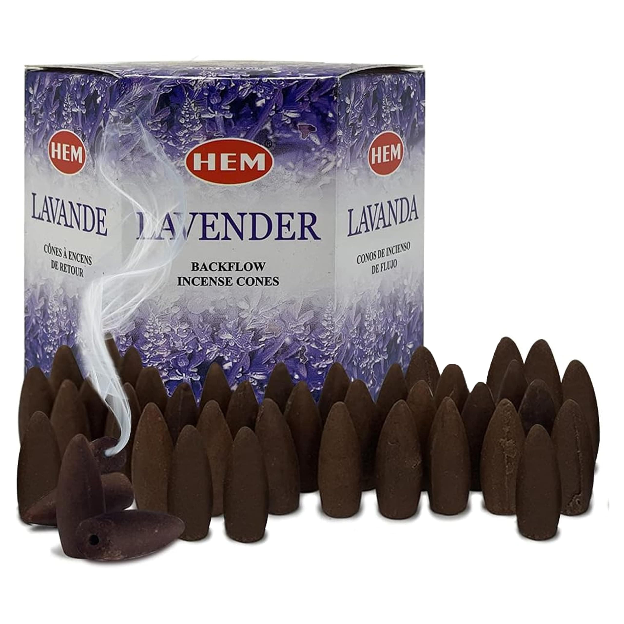 TRUMIRI Lavender Backflow Incense Cones for Waterfall and Mat Bundle Inciensos Aromaticos|Incienso|Inciense|Insienso