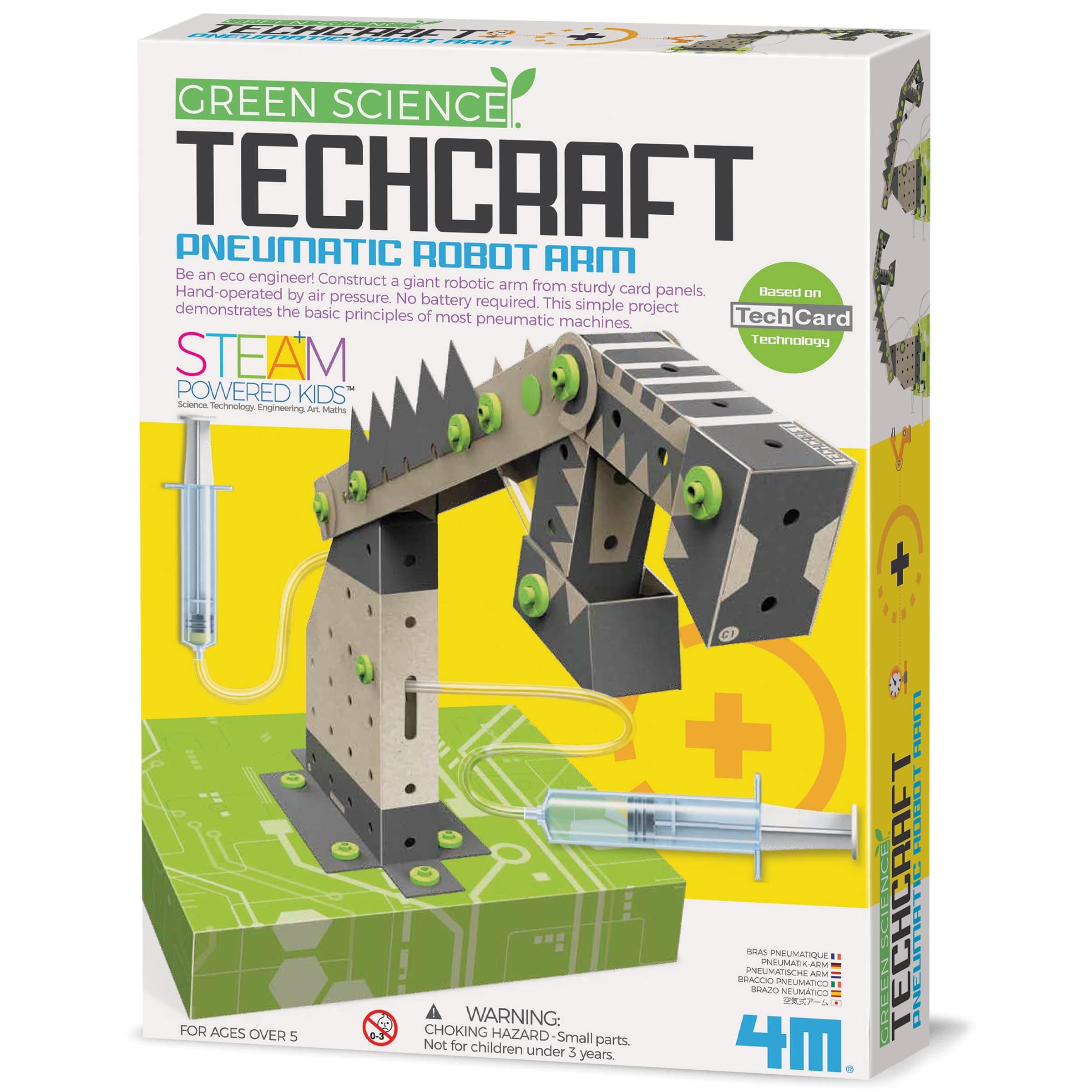 4MTechCraft Pneumatic Arm, Green Science, STEAM
