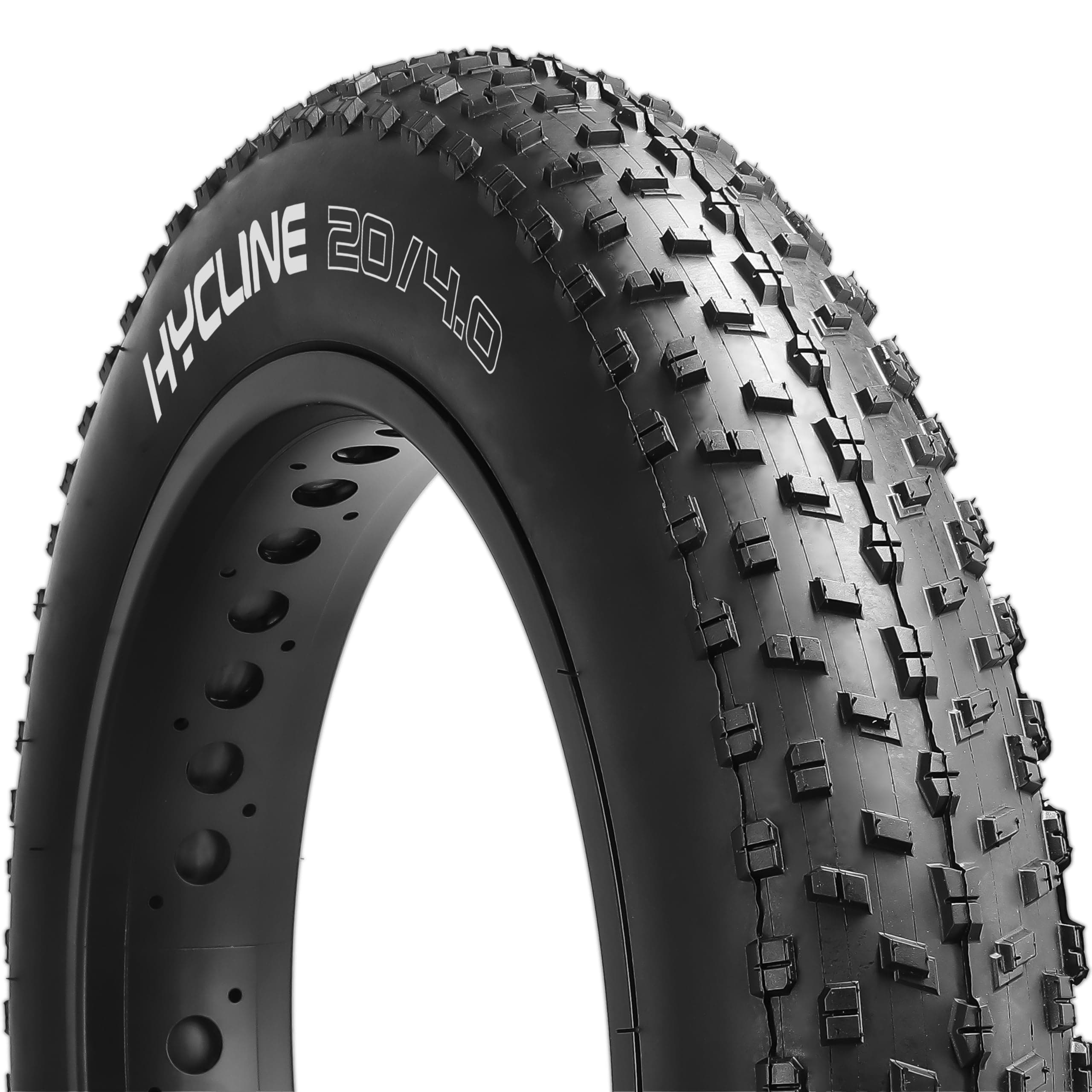 Hycline Fat Bike Replacement Tire: 20x4.0/26x4.0 Inch High-Performance Wear-Resistant Folding MTB Bicycle Tires, All-Terrain High-Density for Street or Trail Riding