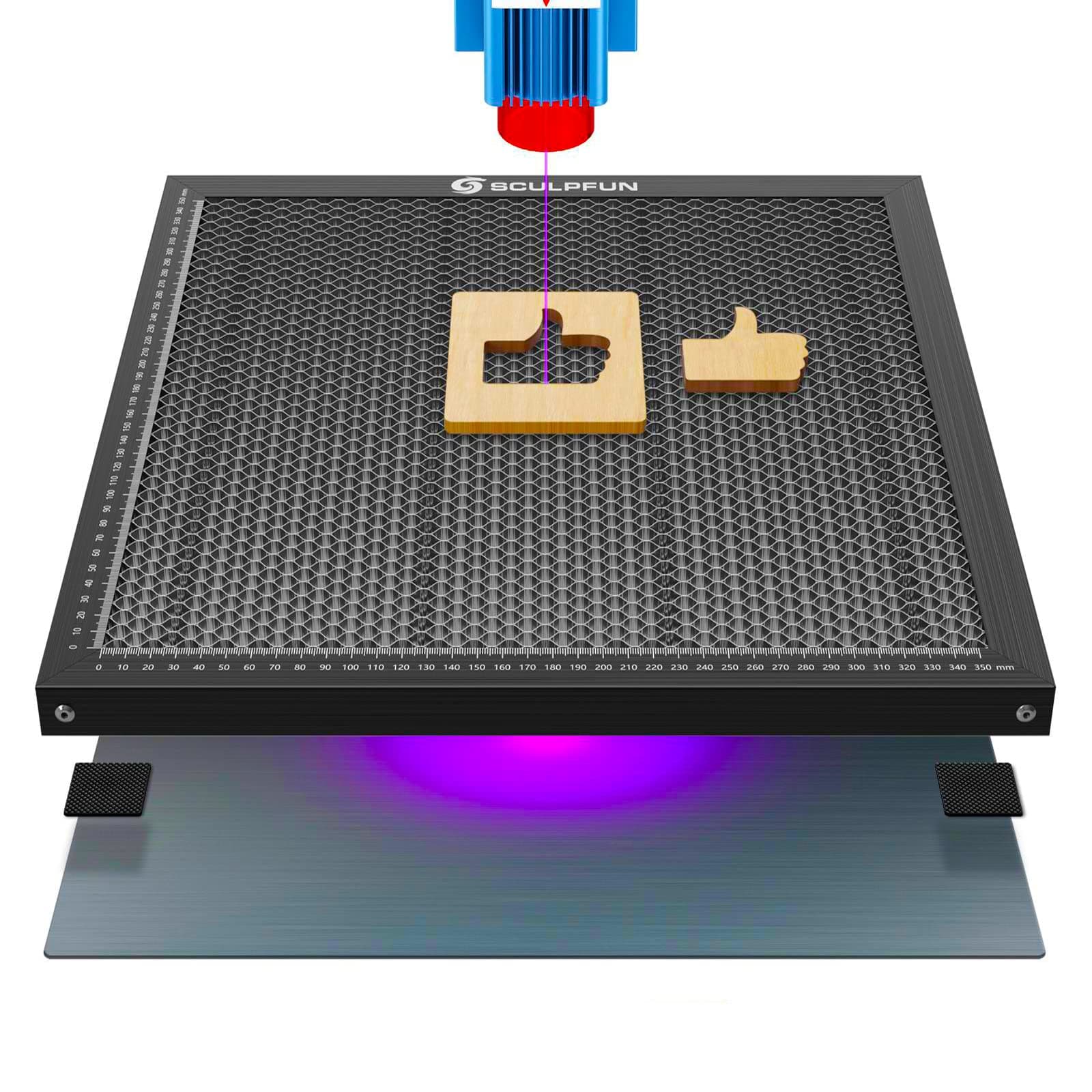 Laser Honeycomb Work Table, Protective Pad, Desktop Protection, 400 x 400 mm, Clean Cut Engraving, for S9 S10 S6 A10 X7 A5 Pro Laser Engraving Machine