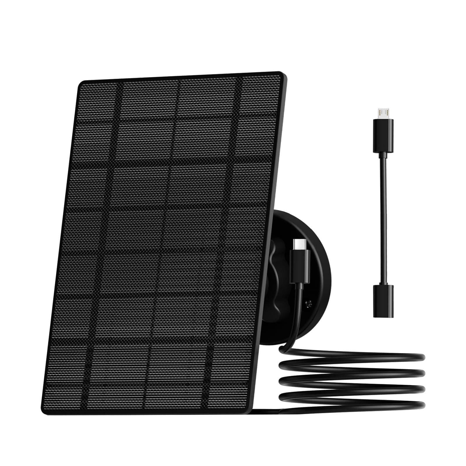 ZUMIMALL 3W Solar Panel for Outdoor Camera Wireless Camera,X2/X1/F5, IP66 Waterproof Solar Panel with 10Ft Type C Charge Cable, Power Supply for Security Camera(Type C Port)