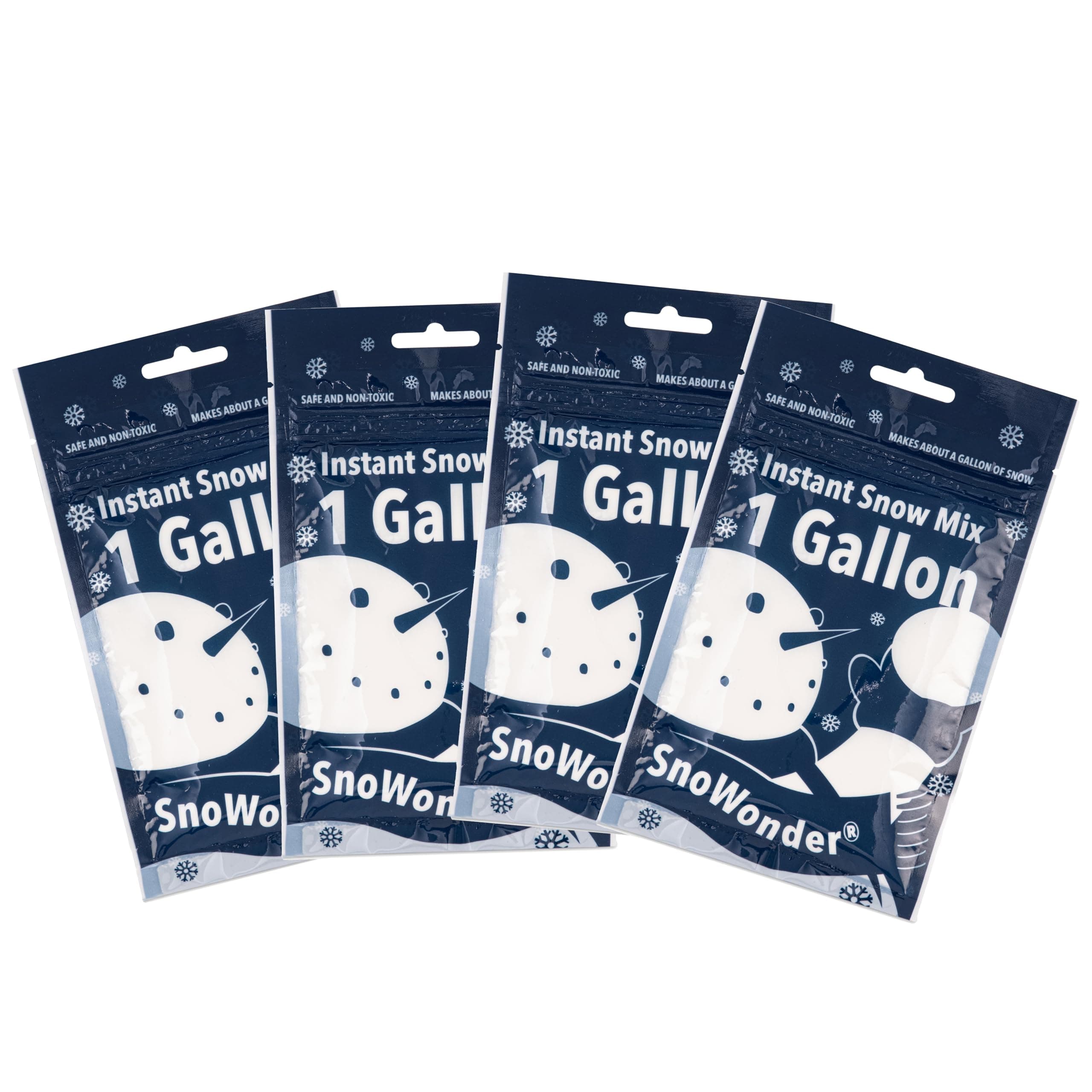 SNOWONDER Instant Snow Fake Artificial Snow, Also Great for Making Cloud Slime - Mix Makes 4 Gallons of Fake Snow