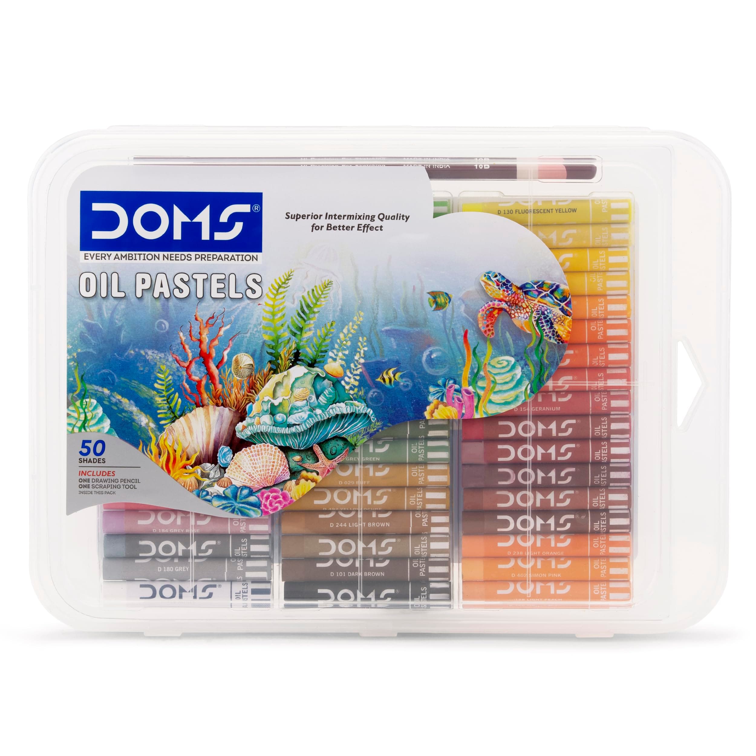 DOMS Oil Pastel 50 Shades Plastic Pack