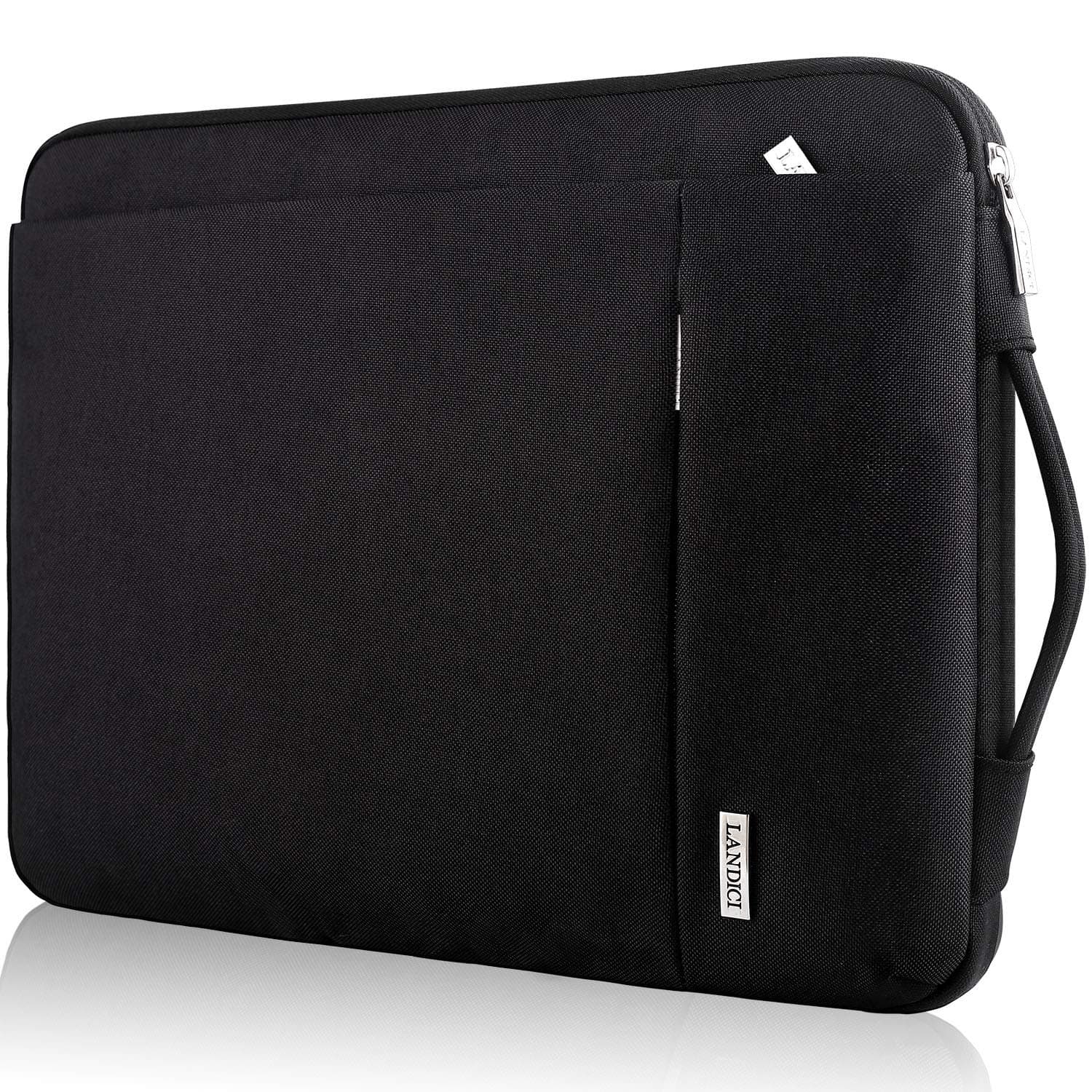Laptop Sleeve Case 11 11.6 12 Inch with Handle, 360°Protective Waterproof Tablet Cover Bag for IPad Pro 12.9, Microsoft Surface Pro 7 8 9 11, Samsung Chromebook,Black