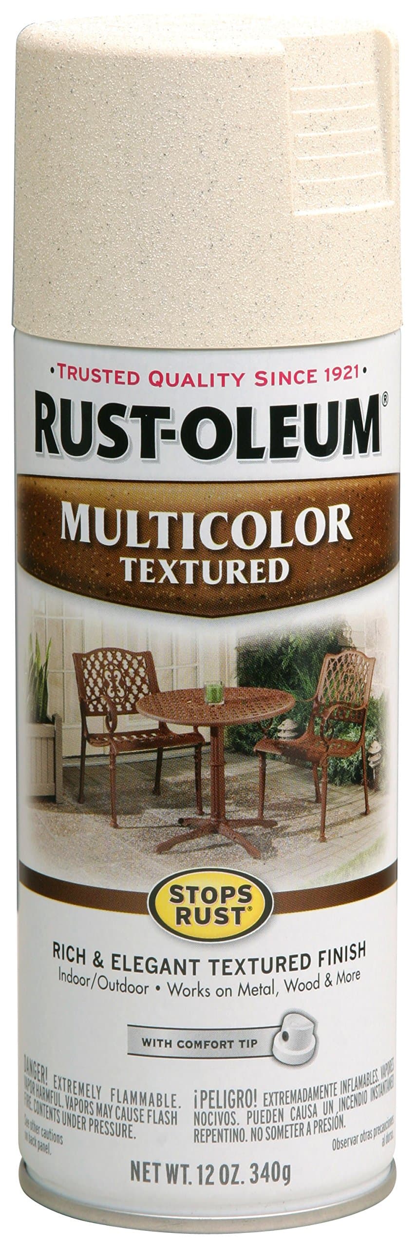 Rust-Oleum 239121 Stops Rust Multi-Color Textured Spray Paint, 12 oz, Caribbean Sand, (Pack of 1)