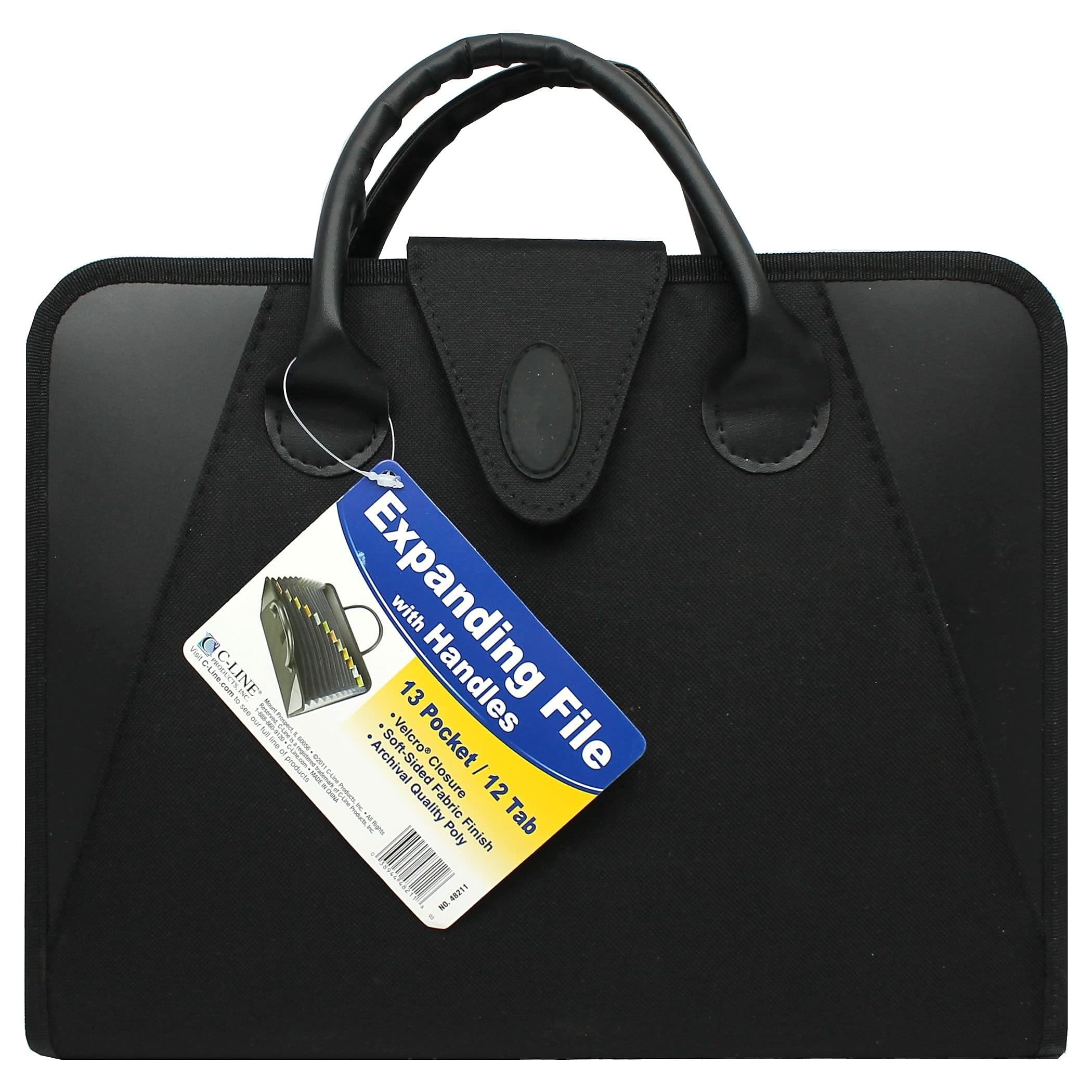 Expanding File with Handles, Letter, Polypropylene, Clear