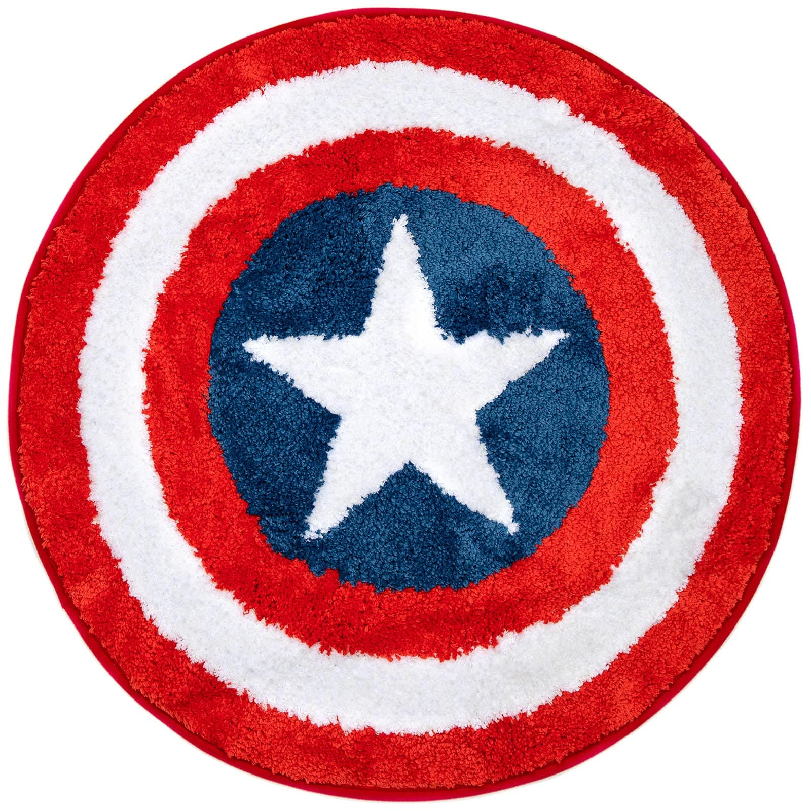 Marvel Avengers Shields Tufted Rug Tufted Polyester Bath Rug, Kids Bath (Official Marvel Product)