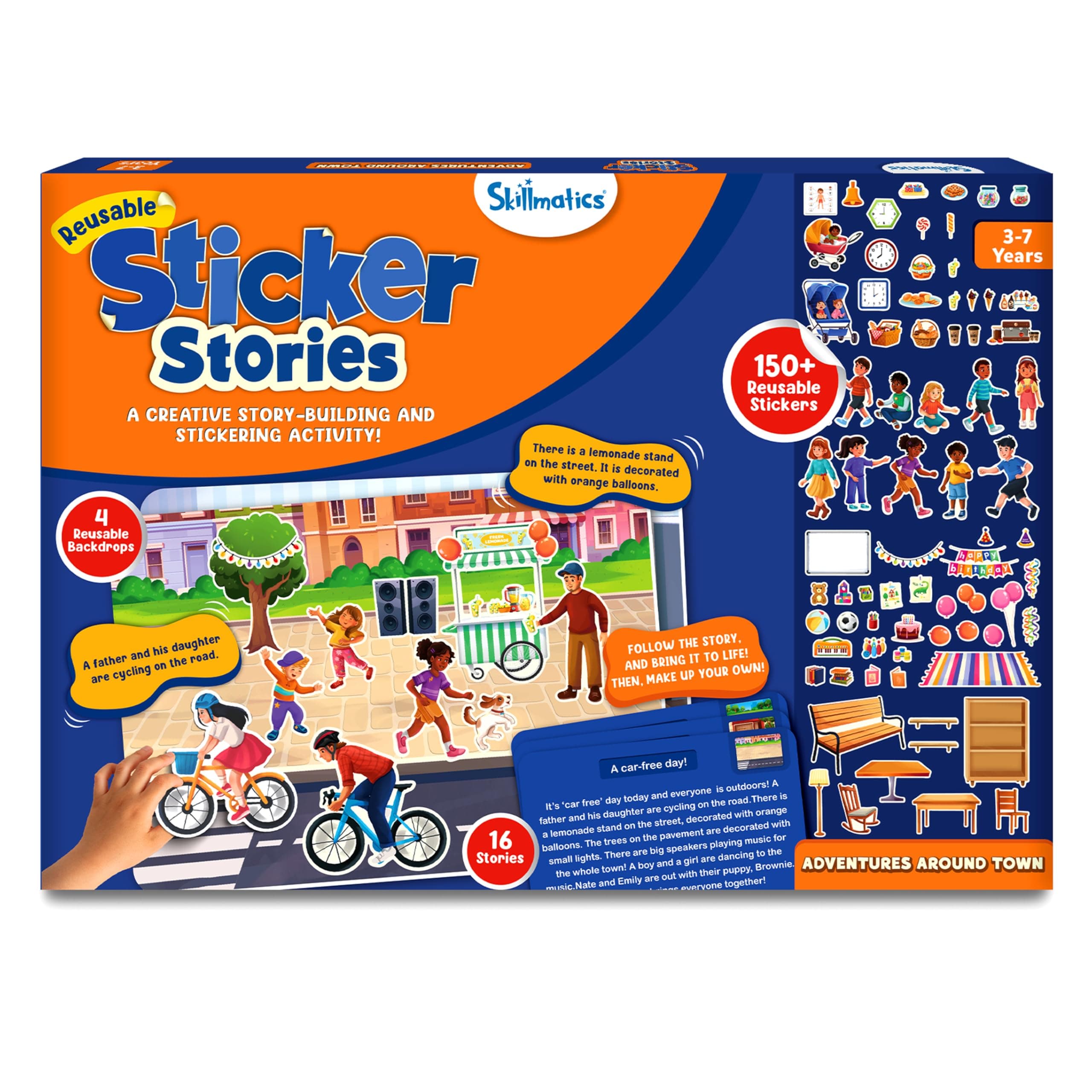 Skillmatics Activity Kit - Creative Storytelling & Skill Building with 150+ Reusable Stickers, Educational, Mess-Free Fun, Preschool & Kindergarten Toy, Gifts for Kids Ages 3, 4, 5, 6, 7
