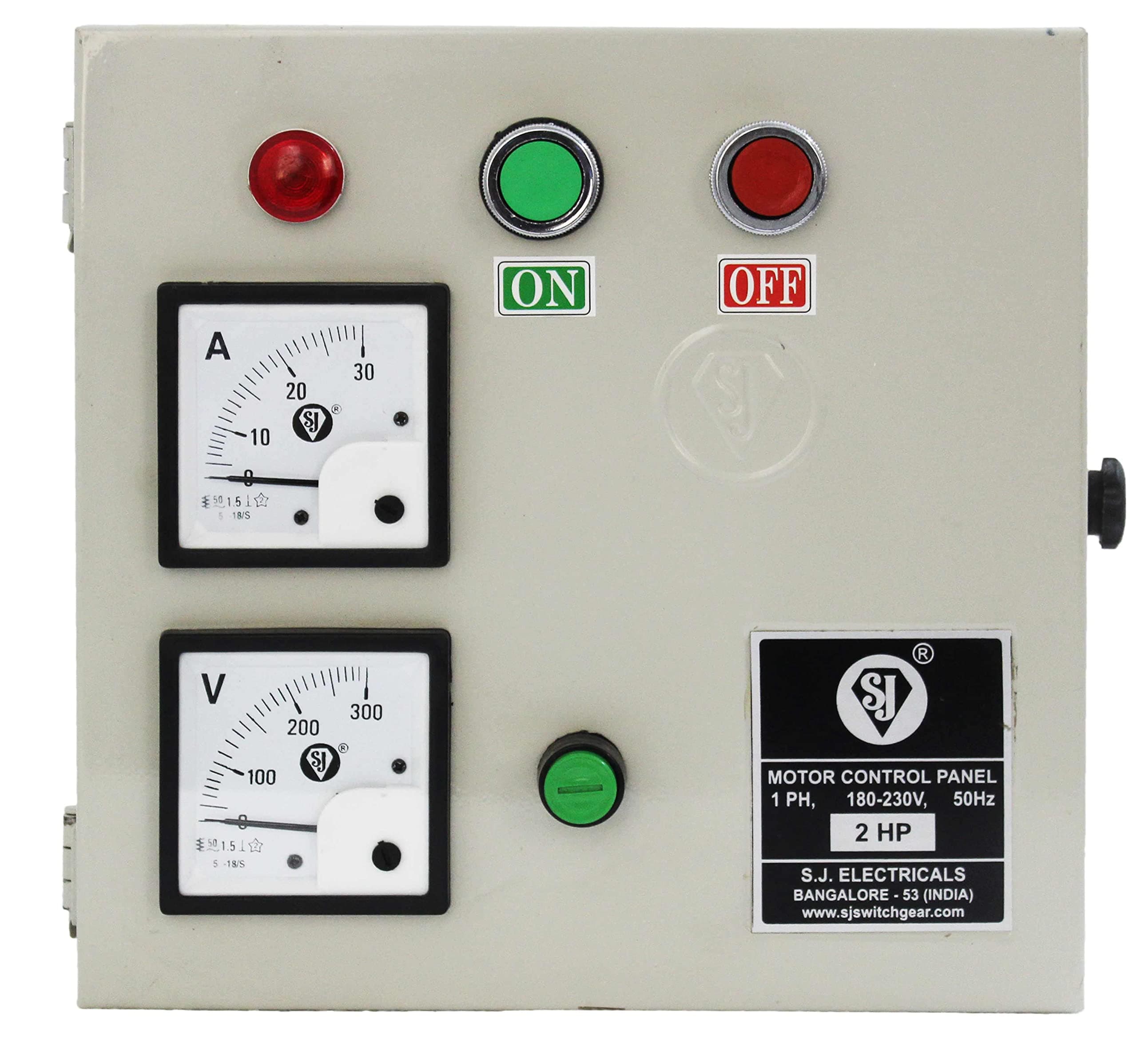 SJ Single Phase 3 HP MJ2 Motor Control Panel, 180-230 V