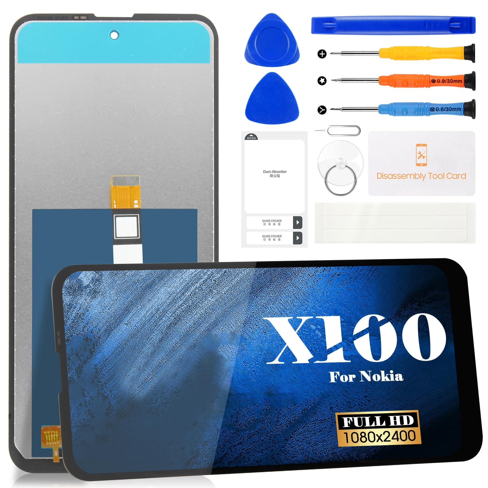 for Nokia X100 Screen Replacement for Nokia X100 5G LCD Display for TA-1399 Touch Screen Digitizer Replacment Assembly Repari Parts