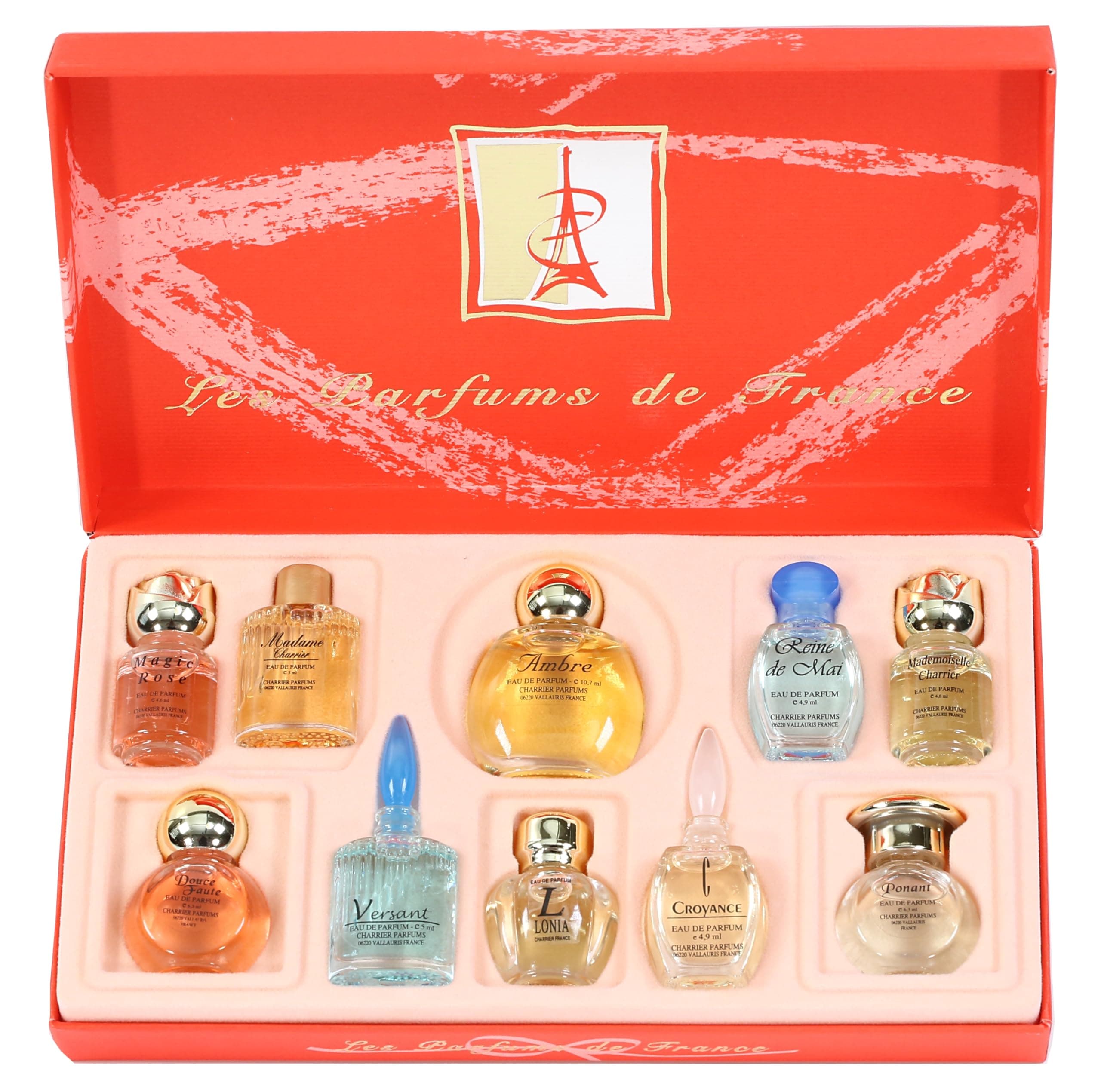 Charrier Parfums - 10 Eaux de Parfum Luxurious Gift Box - 52.7 ml / 1.78 FL.Oz - Made in Provence, France