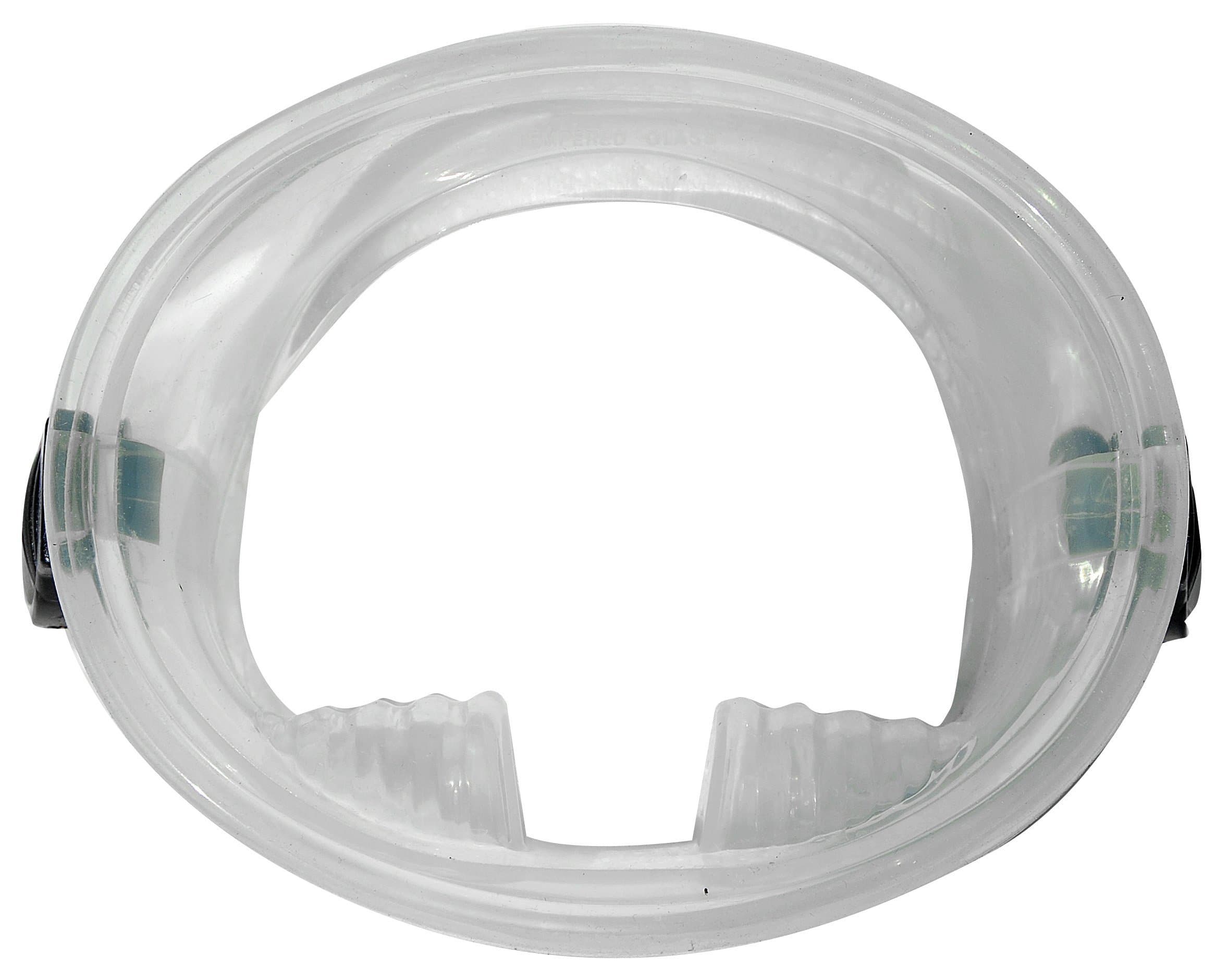 Round Clear Silicone - Retro diving mask with compensator