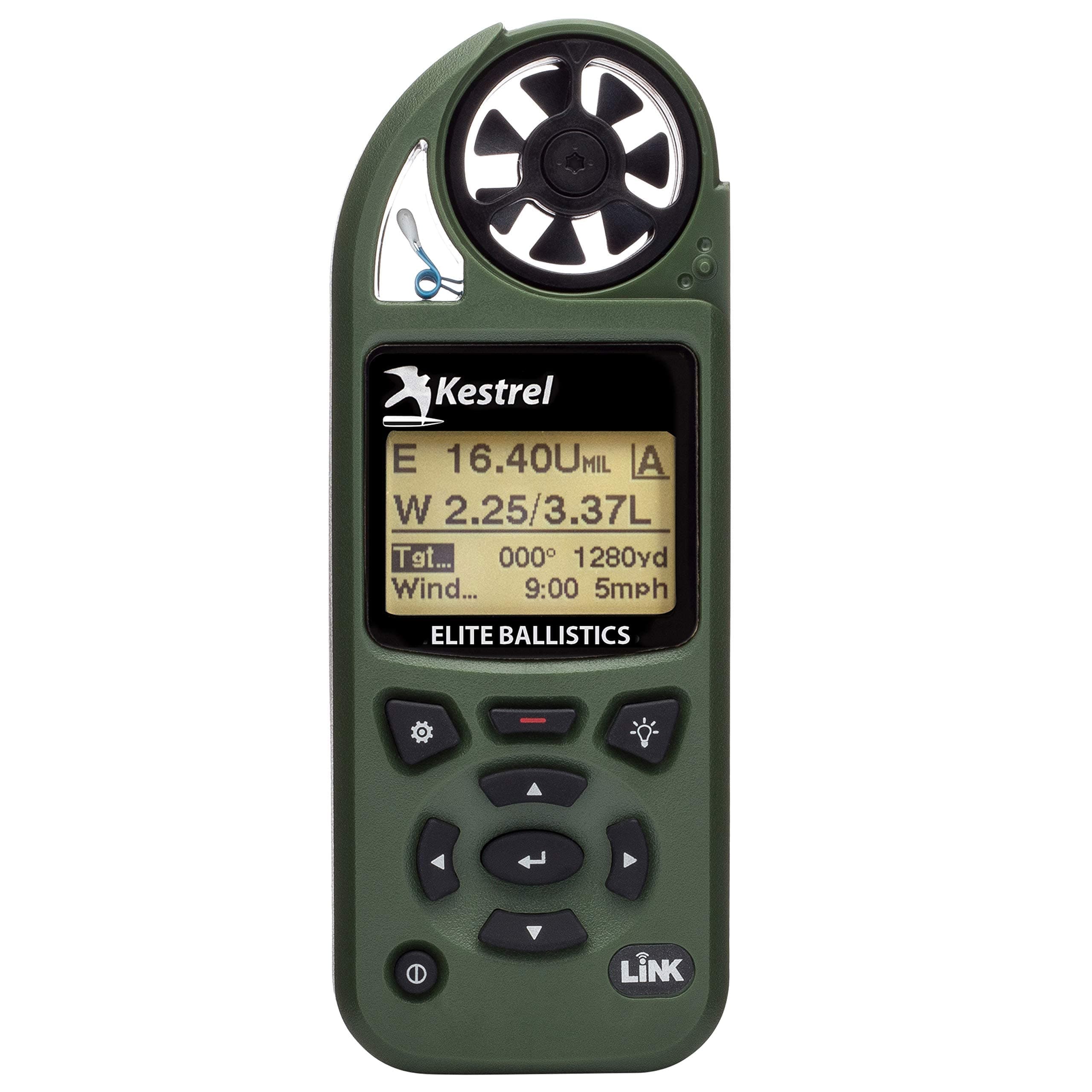 Elite Weather Meter with Applied Ballistics and Bluetooth Link, Olive Drab