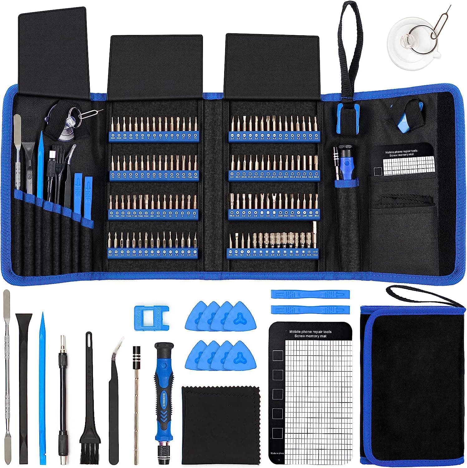 Precision Screwdriver Sets 142-Piece Electronics Precision Screwdriver with 120 Bits Magnetic Repair Tool Kit for iPhone, MacBook, Computer, Laptop, PC, Tablet, PS4, Xbox, Nintendo, Game Console