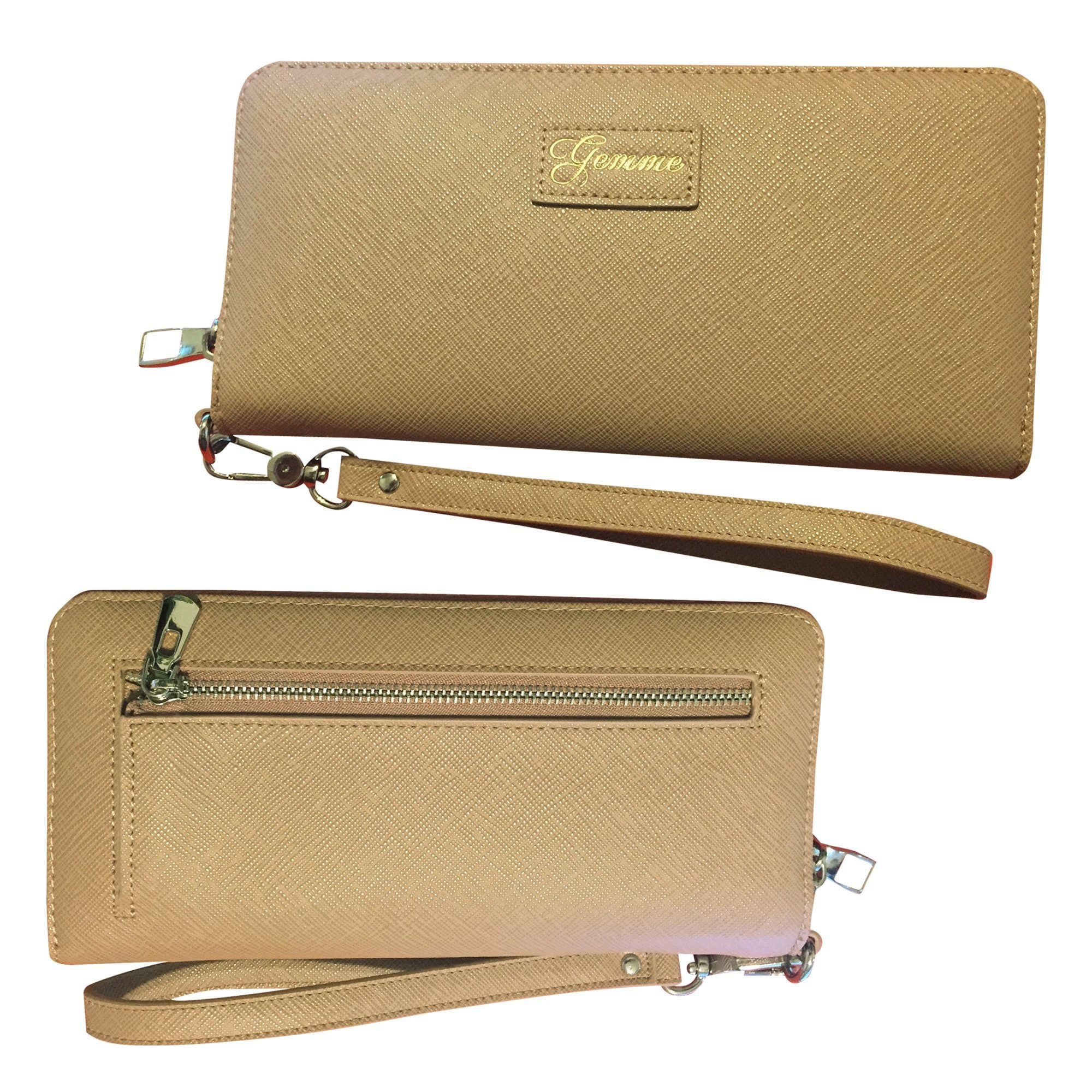 GEMME – Women's RFID Blocking Wallet - Removable Wrist Strap – 16 Card Slot