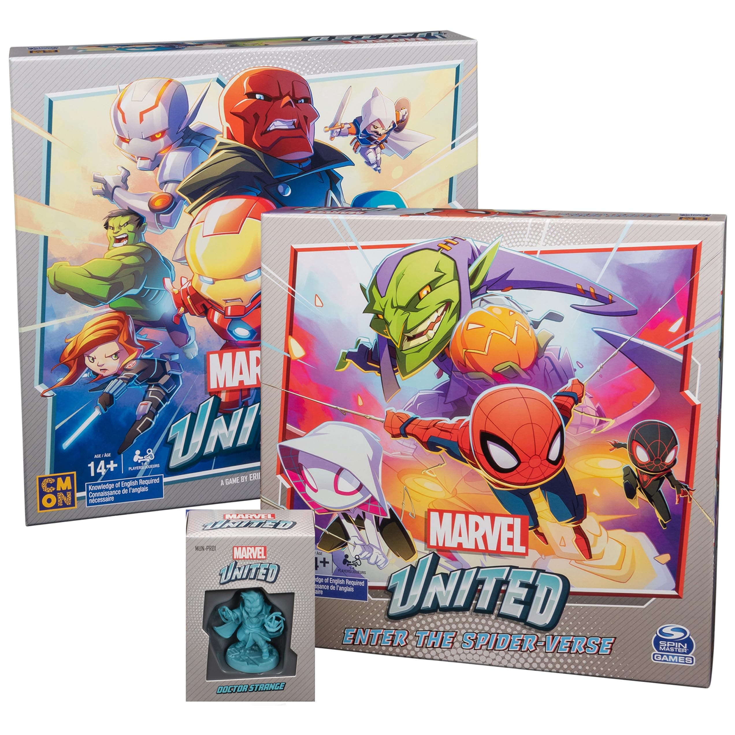 Spin Master Games Marvel United, Superhero Card Strategy Board Comic Bundle with Spiderman and Dr. Strange Expansion, for Adults & Kids Ages 14+ (Amazon Exclusive)