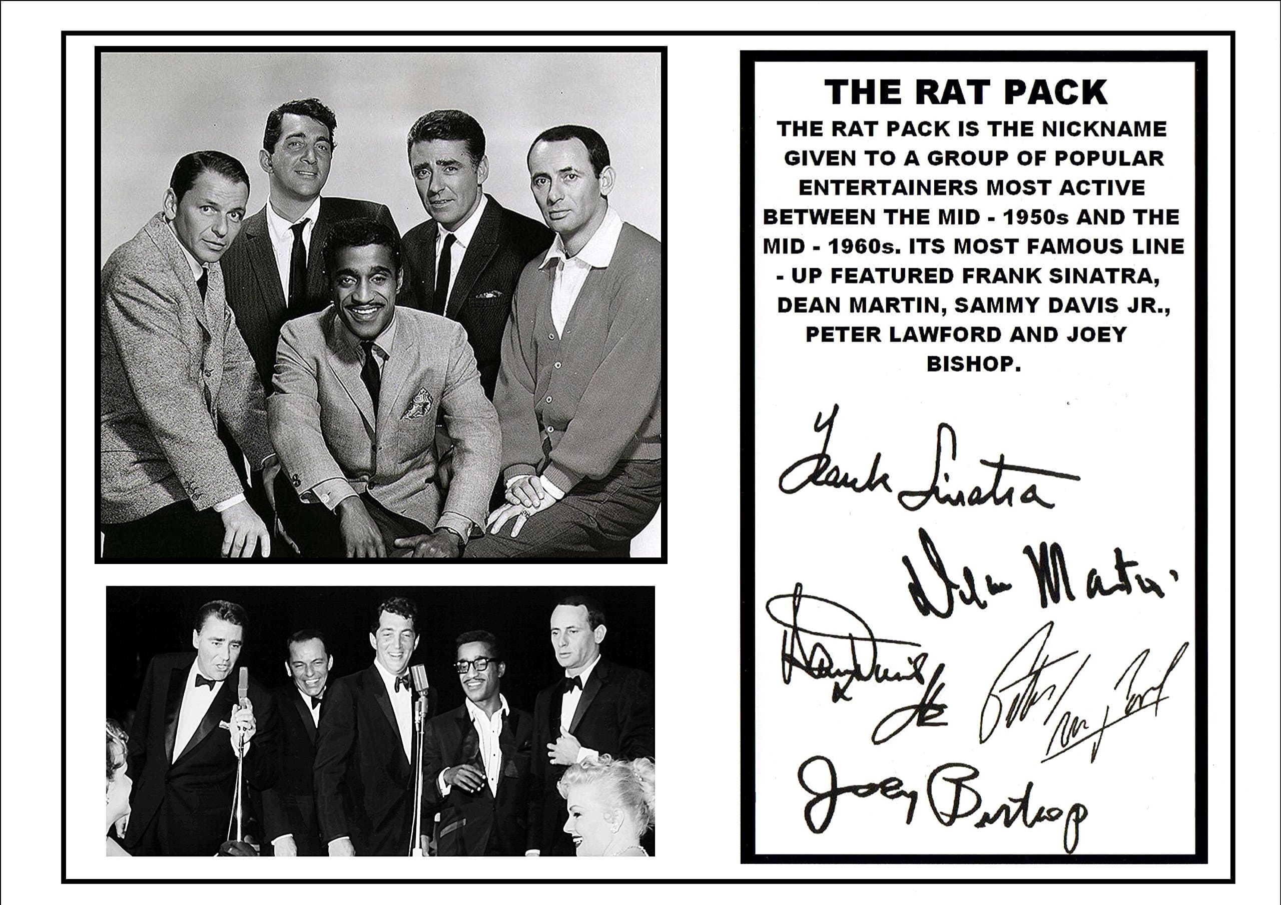 STUNNING QUALITY RAT PACK SIGNED/AUTOGRAPHED PHOTO