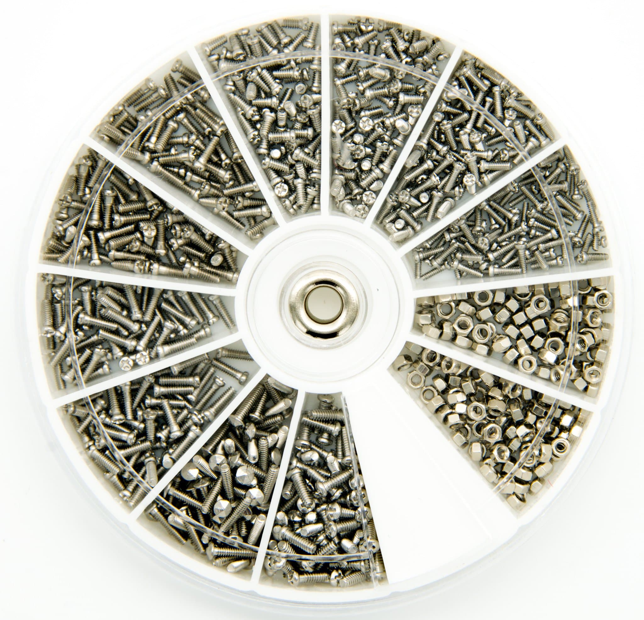 PROtastic® 600pc Stainless Steel Screws Nuts Assortment Kit Set M1 M1.2 M1.4 M1.6 Very Small - Great for Glasses & Watches