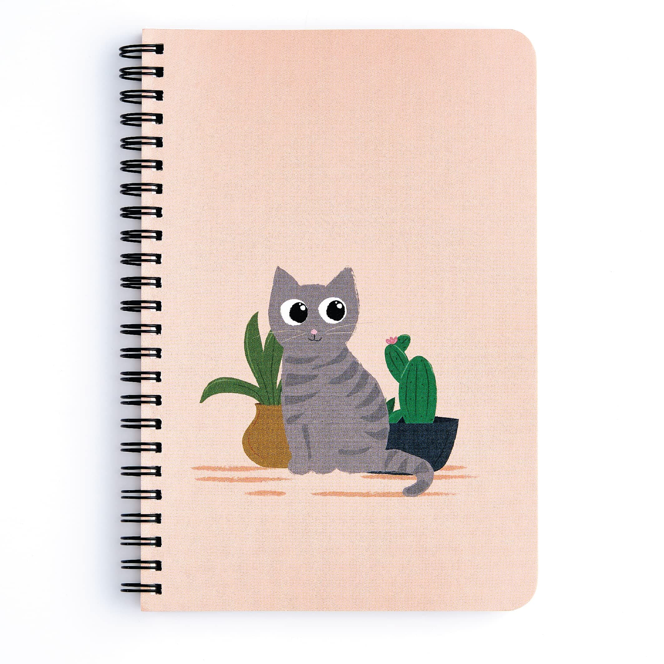 Factor Notes Curious Cat 100 GSM 144 Pages Spiral-Bound Notebook, A5 Size