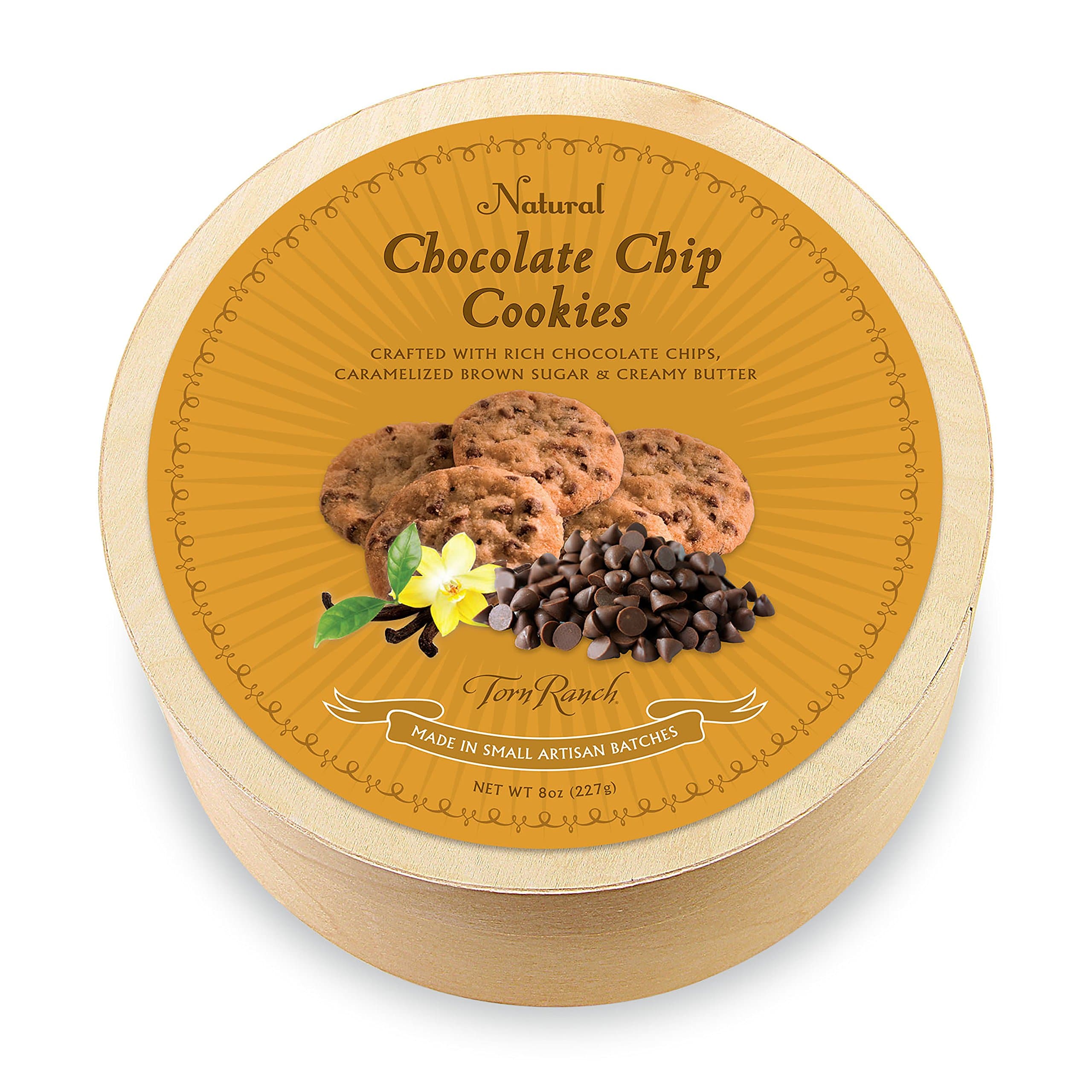 Torn Ranch Small Batch Artisan Cookies - Chocolate Chip | Gift Cookies | Natural and Kosher Snack | Natural Flavors | Product of USA