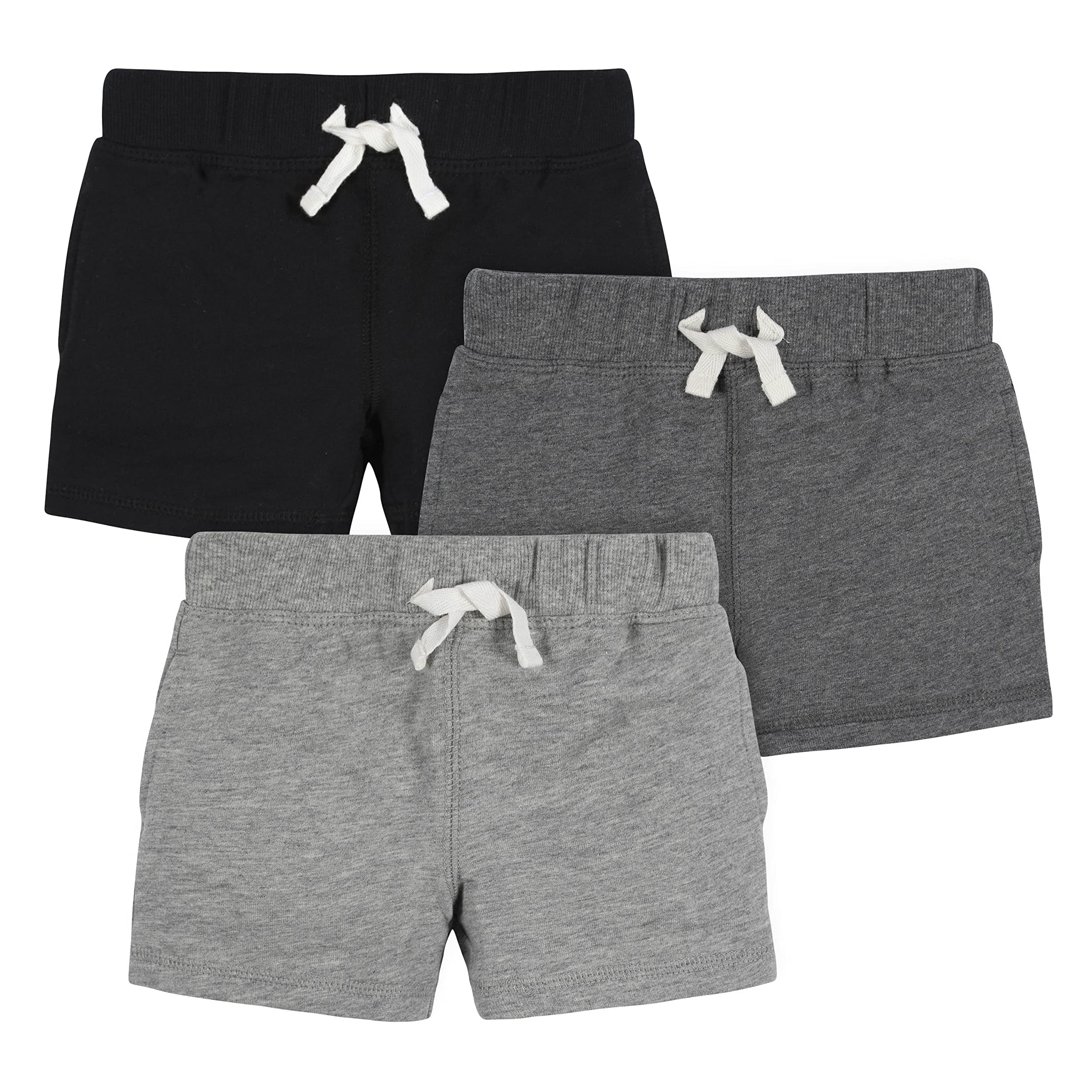 Gerber Boys' Toddler 3-Pack Pull-on Knit Shorts