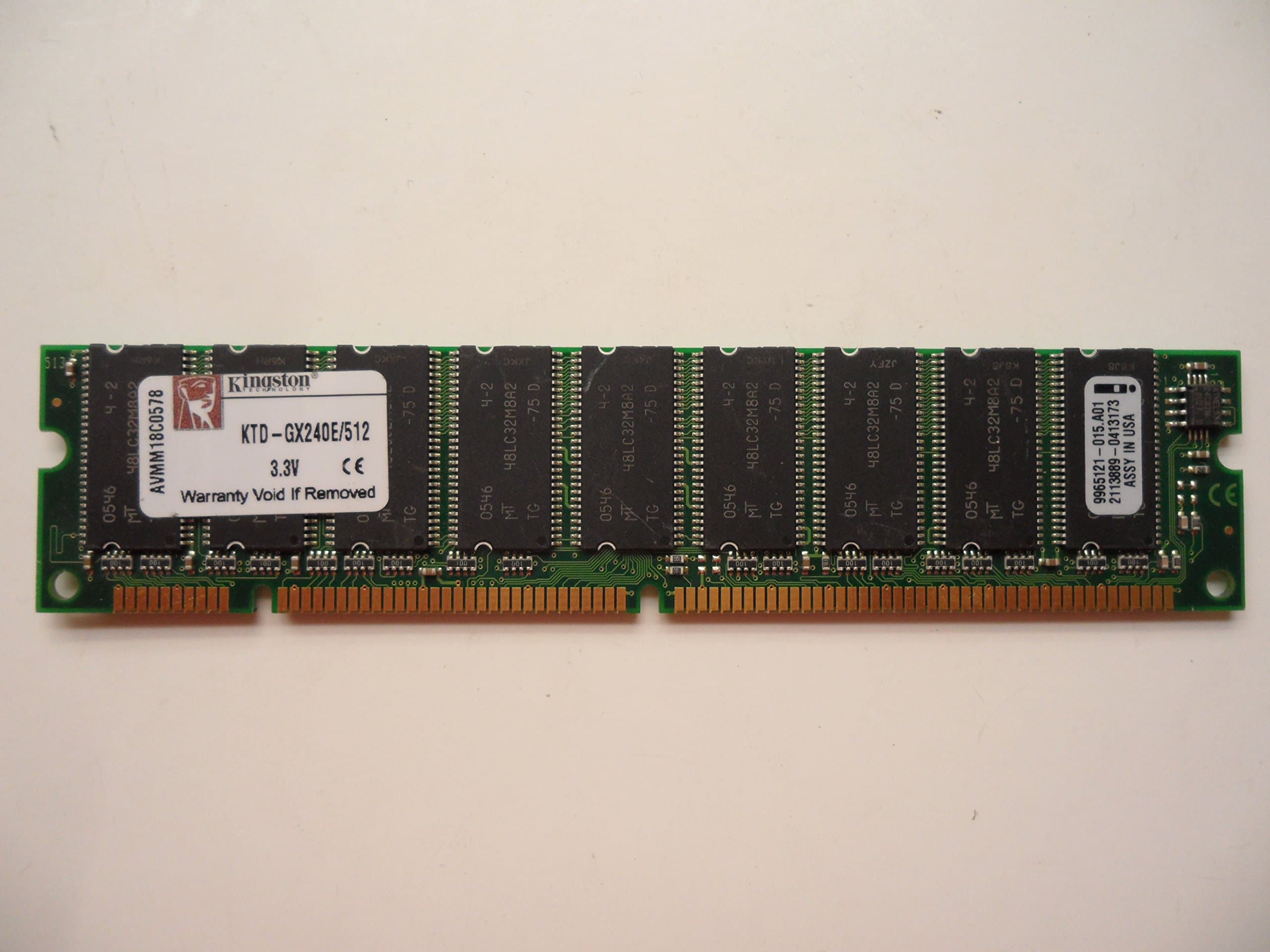 512MB 168-Pin 133Mhz DIMM SDRAM