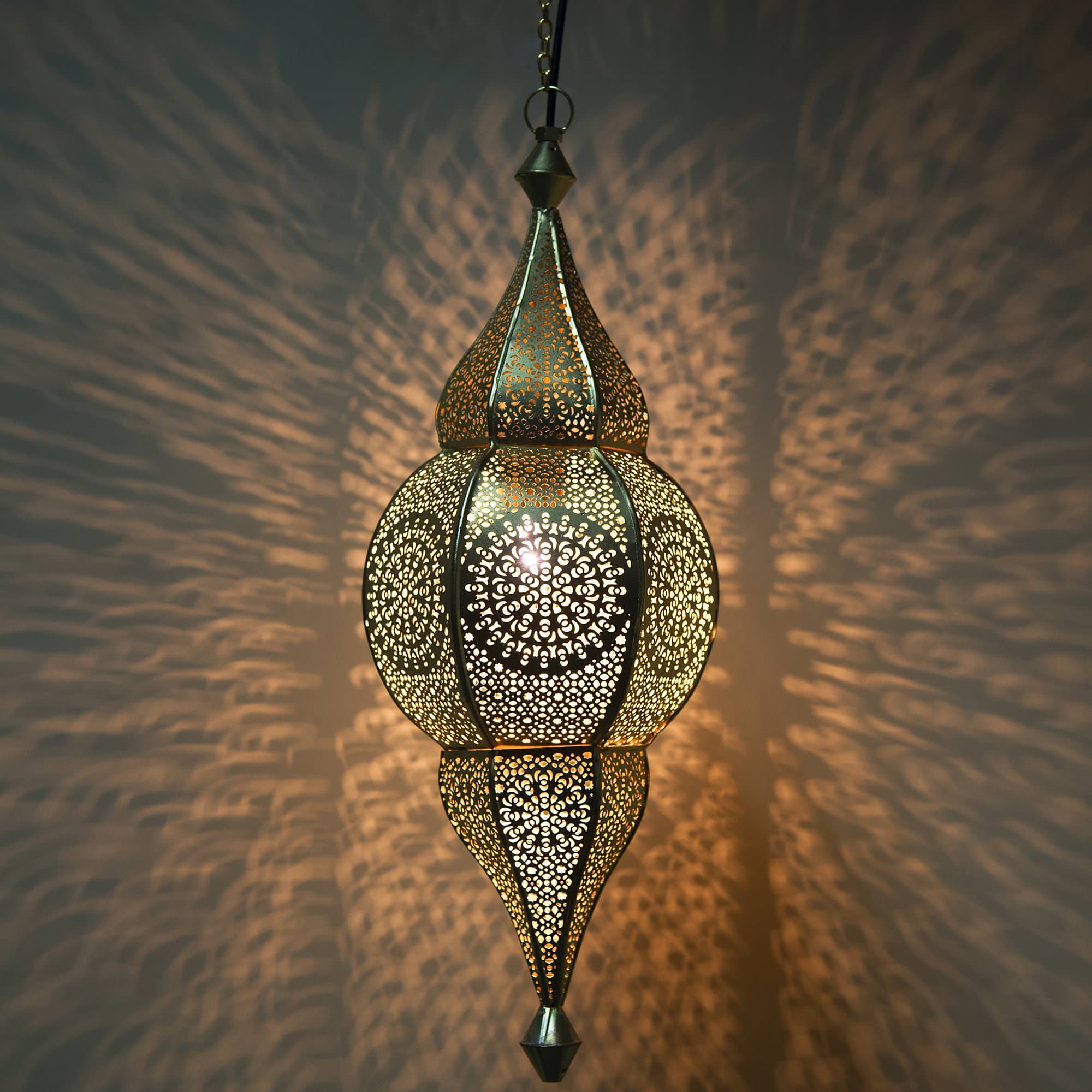 Homesake Pendent Light Moroccan Orb Gold | Hanging, Ceiling Light for Living Room and Bedroom | Jhumar Lighting for Living Room Decor Home Decor Items, Decorations for Home