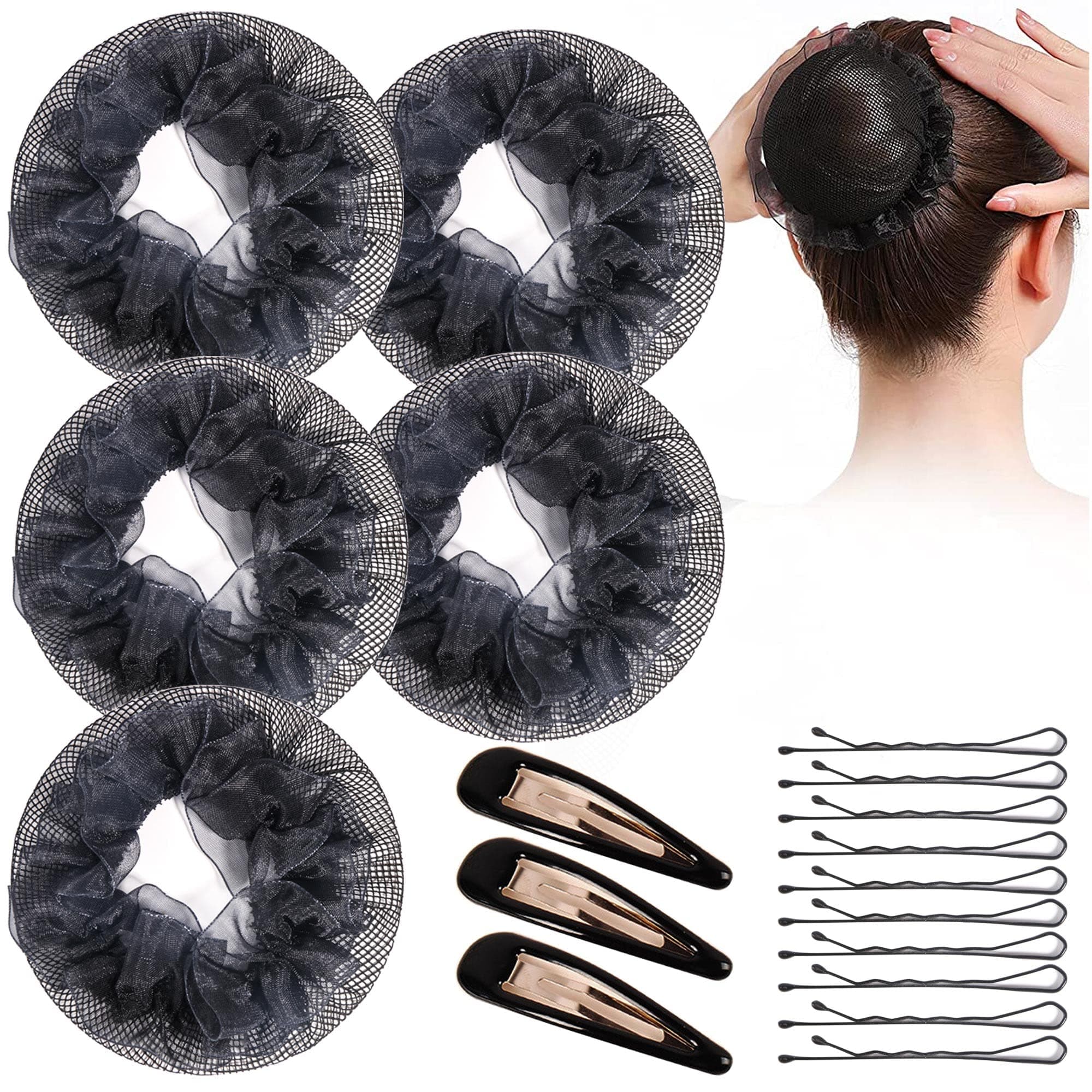 5pcs Premium Ballet Bun Hairnets