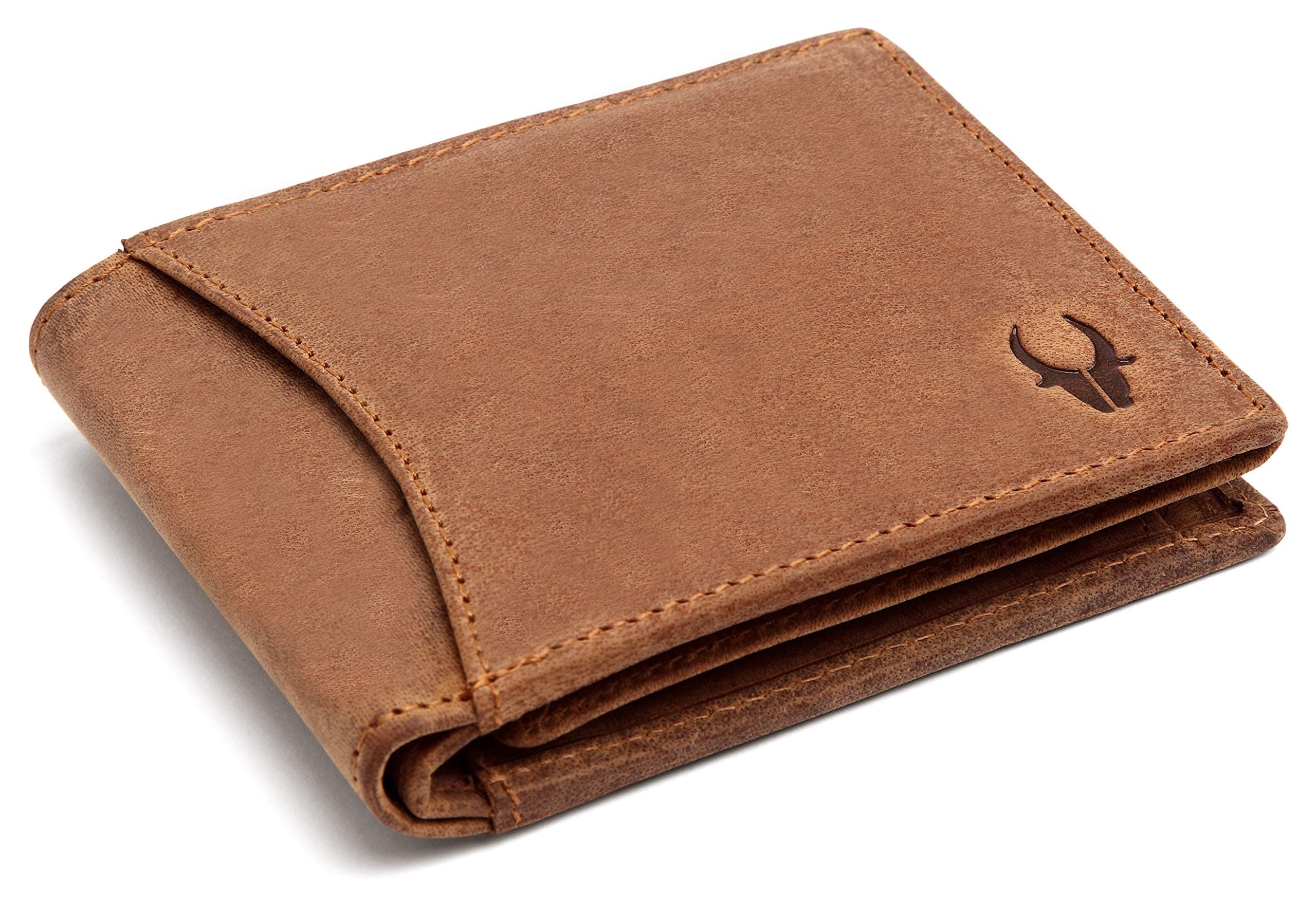 WildHorn RFID Protected Leather Wallet for Men, Tan Hunter